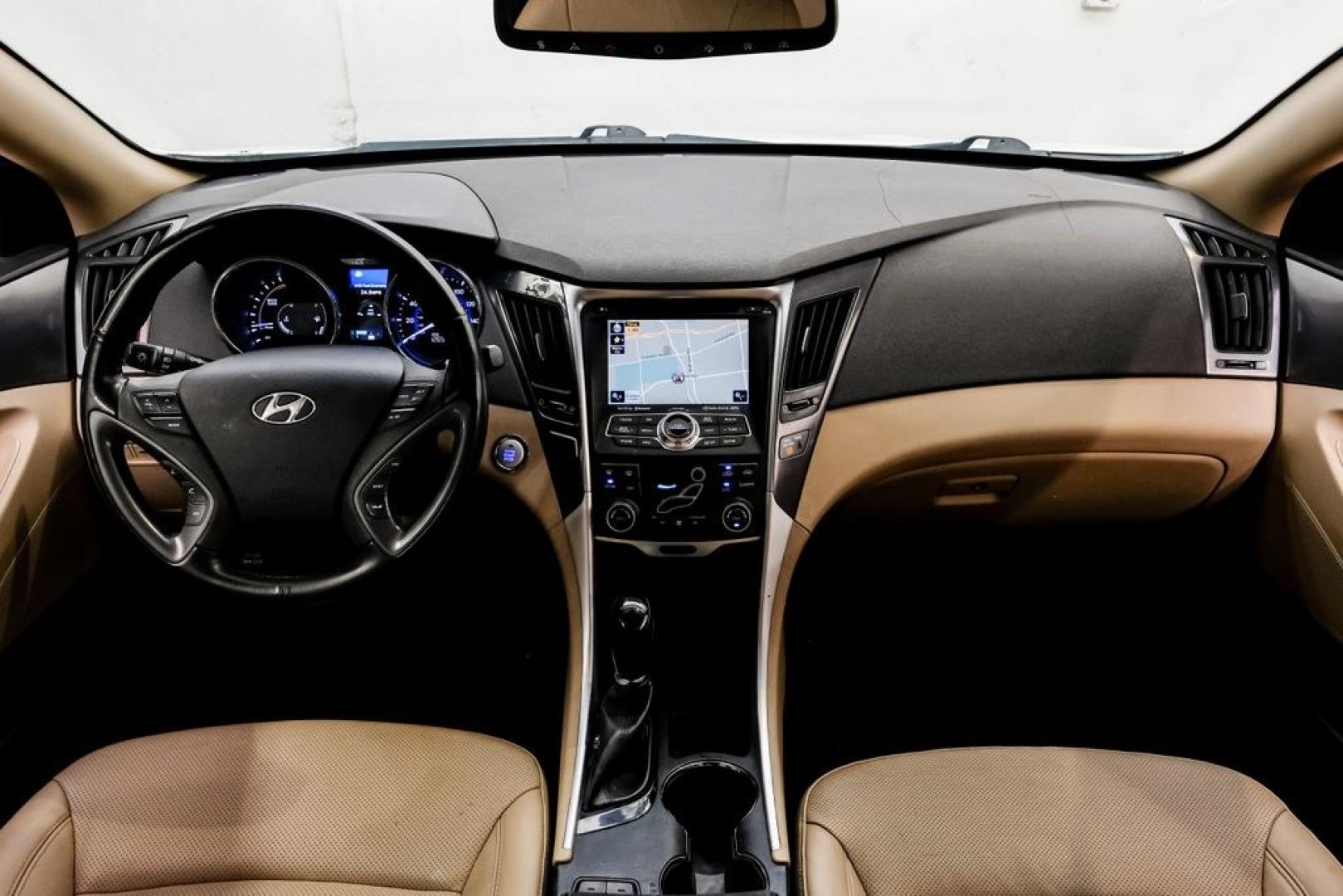 2014 Diamond White Pearl /Camel Hyundai Sonata Hybrid Limited (KMHEC4A41EA) with an 2.4L 4-Cylinder Atkinson-Cycle Hybrid engine, Automatic transmission, located at 15300 Midway Rd., Addison, TX, 75001, (972) 702-0011, 32.958321, -96.838074- Photo#18
