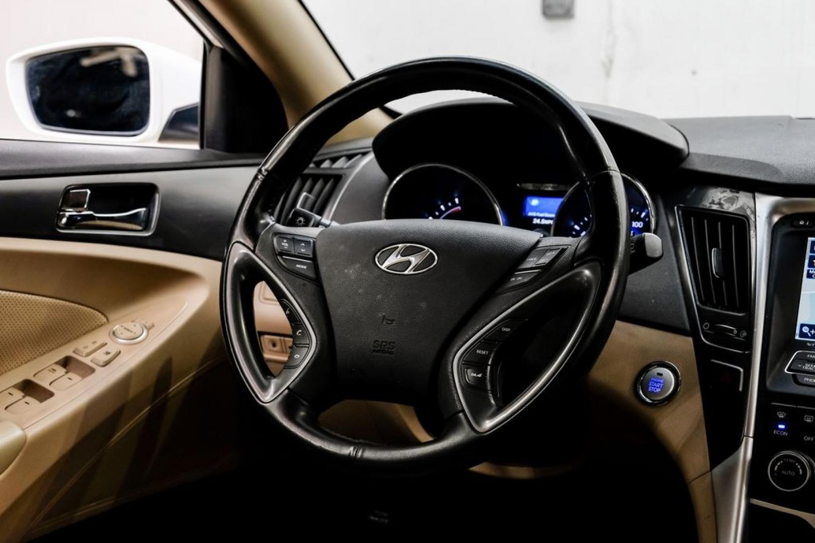 2014 Diamond White Pearl /Camel Hyundai Sonata Hybrid Limited (KMHEC4A41EA) with an 2.4L 4-Cylinder Atkinson-Cycle Hybrid engine, Automatic transmission, located at 15300 Midway Rd., Addison, TX, 75001, (972) 702-0011, 32.958321, -96.838074- Photo#19