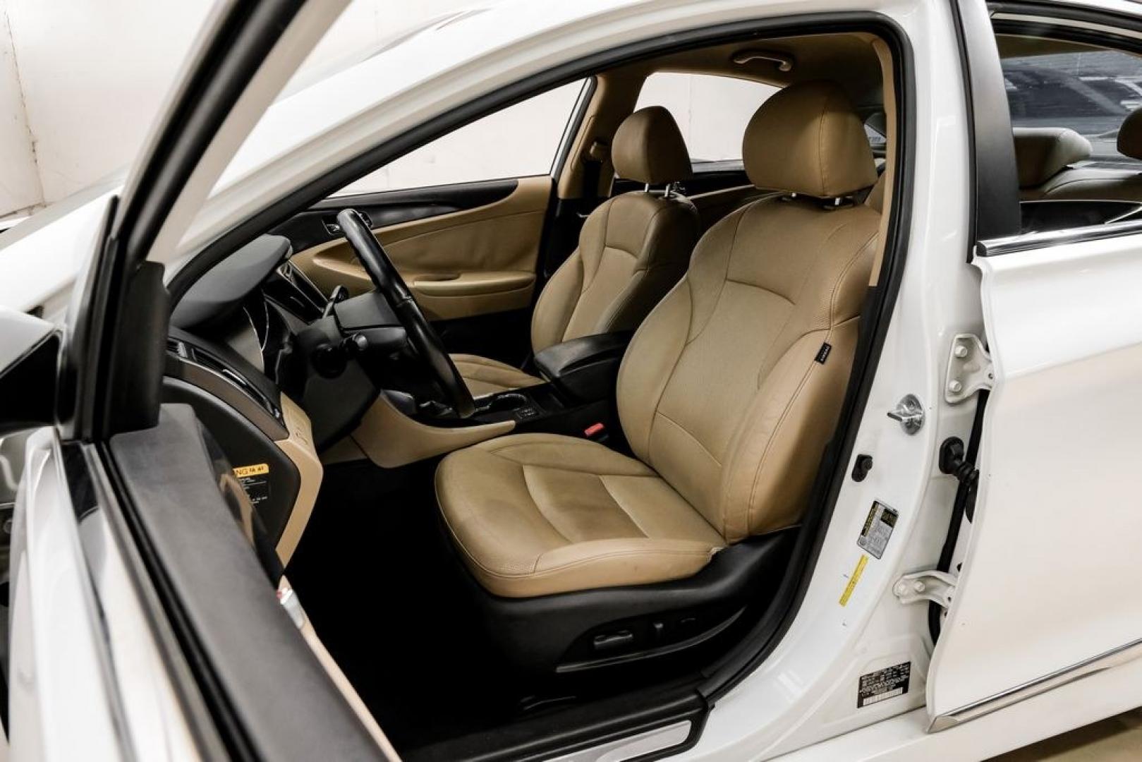 2014 Diamond White Pearl /Camel Hyundai Sonata Hybrid Limited (KMHEC4A41EA) with an 2.4L 4-Cylinder Atkinson-Cycle Hybrid engine, Automatic transmission, located at 15300 Midway Rd., Addison, TX, 75001, (972) 702-0011, 32.958321, -96.838074- Photo#35