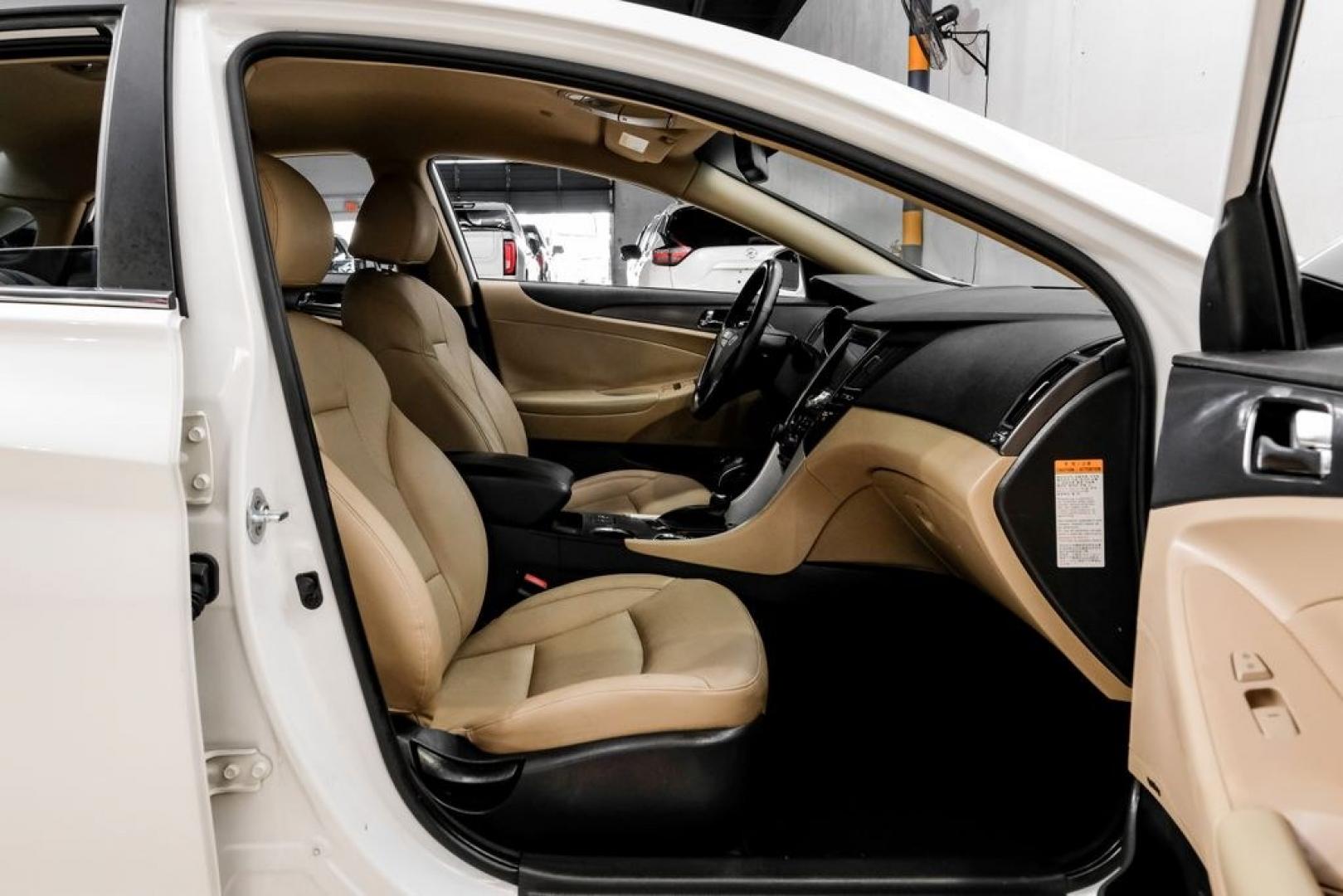 2014 Diamond White Pearl /Camel Hyundai Sonata Hybrid Limited (KMHEC4A41EA) with an 2.4L 4-Cylinder Atkinson-Cycle Hybrid engine, Automatic transmission, located at 15300 Midway Rd., Addison, TX, 75001, (972) 702-0011, 32.958321, -96.838074- Photo#37