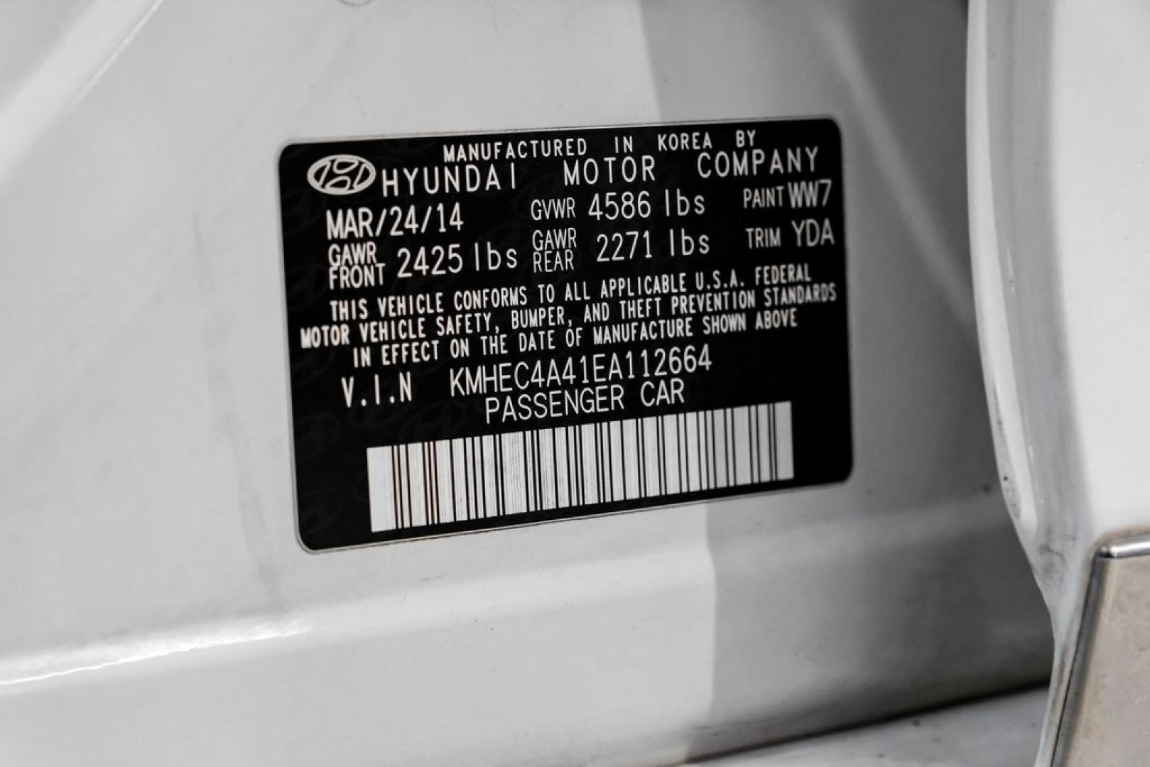 2014 Diamond White Pearl /Camel Hyundai Sonata Hybrid Limited (KMHEC4A41EA) with an 2.4L 4-Cylinder Atkinson-Cycle Hybrid engine, Automatic transmission, located at 15300 Midway Rd., Addison, TX, 75001, (972) 702-0011, 32.958321, -96.838074- Photo#63