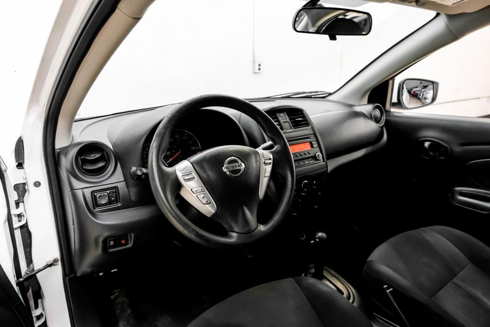 2018 Fresh Powder /Charcoal Nissan Versa 1.6 S Plus (3N1CN7AP8JL) with an 1.6L 4-Cylinder DOHC 16V engine, CVT transmission, located at 15300 Midway Rd., Addison, TX, 75001, (972) 702-0011, 32.958321, -96.838074- Photo#2