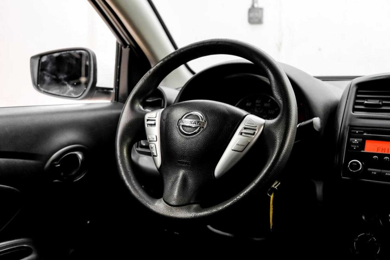 2018 Fresh Powder /Charcoal Nissan Versa 1.6 S Plus (3N1CN7AP8JL) with an 1.6L 4-Cylinder DOHC 16V engine, CVT transmission, located at 15300 Midway Rd., Addison, TX, 75001, (972) 702-0011, 32.958321, -96.838074- Photo#19
