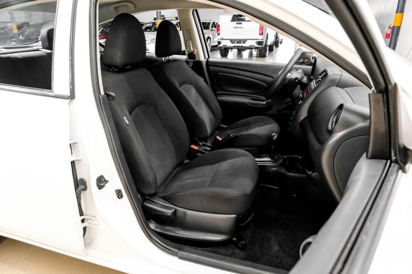 2018 Fresh Powder /Charcoal Nissan Versa 1.6 S Plus (3N1CN7AP8JL) with an 1.6L 4-Cylinder DOHC 16V engine, CVT transmission, located at 15300 Midway Rd., Addison, TX, 75001, (972) 702-0011, 32.958321, -96.838074- Photo#33