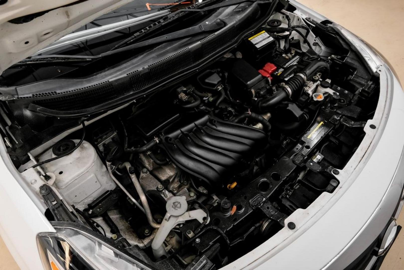 2018 Fresh Powder /Charcoal Nissan Versa 1.6 S Plus (3N1CN7AP8JL) with an 1.6L 4-Cylinder DOHC 16V engine, CVT transmission, located at 15300 Midway Rd., Addison, TX, 75001, (972) 702-0011, 32.958321, -96.838074- Photo#49