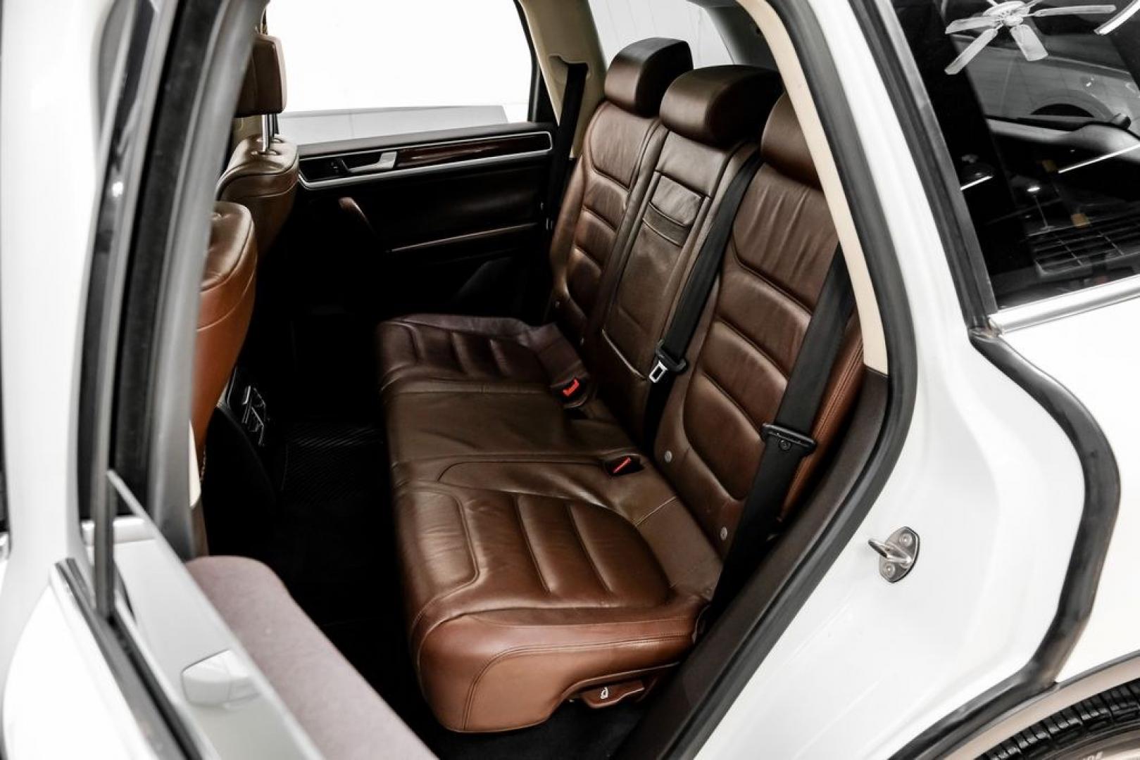 2014 Pure White /Saddle Brown Volkswagen Touareg 3.6L (WVGEF9BPXED) with an 3.6L V6 DOHC engine, Automatic transmission, located at 15300 Midway Rd., Addison, TX, 75001, (972) 702-0011, 32.958321, -96.838074- Photo#45