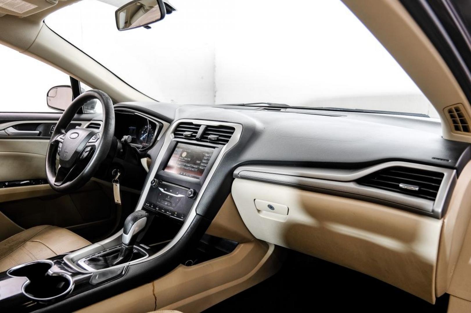 2014 Sterling Gray Metallic /Dune Ford Fusion Hybrid SE (3FA6P0LU0ER) with an 2.0L I4 Atkinson-Cycle Hybrid engine, CVT transmission, located at 15300 Midway Rd., Addison, TX, 75001, (972) 702-0011, 32.958321, -96.838074- Photo#15