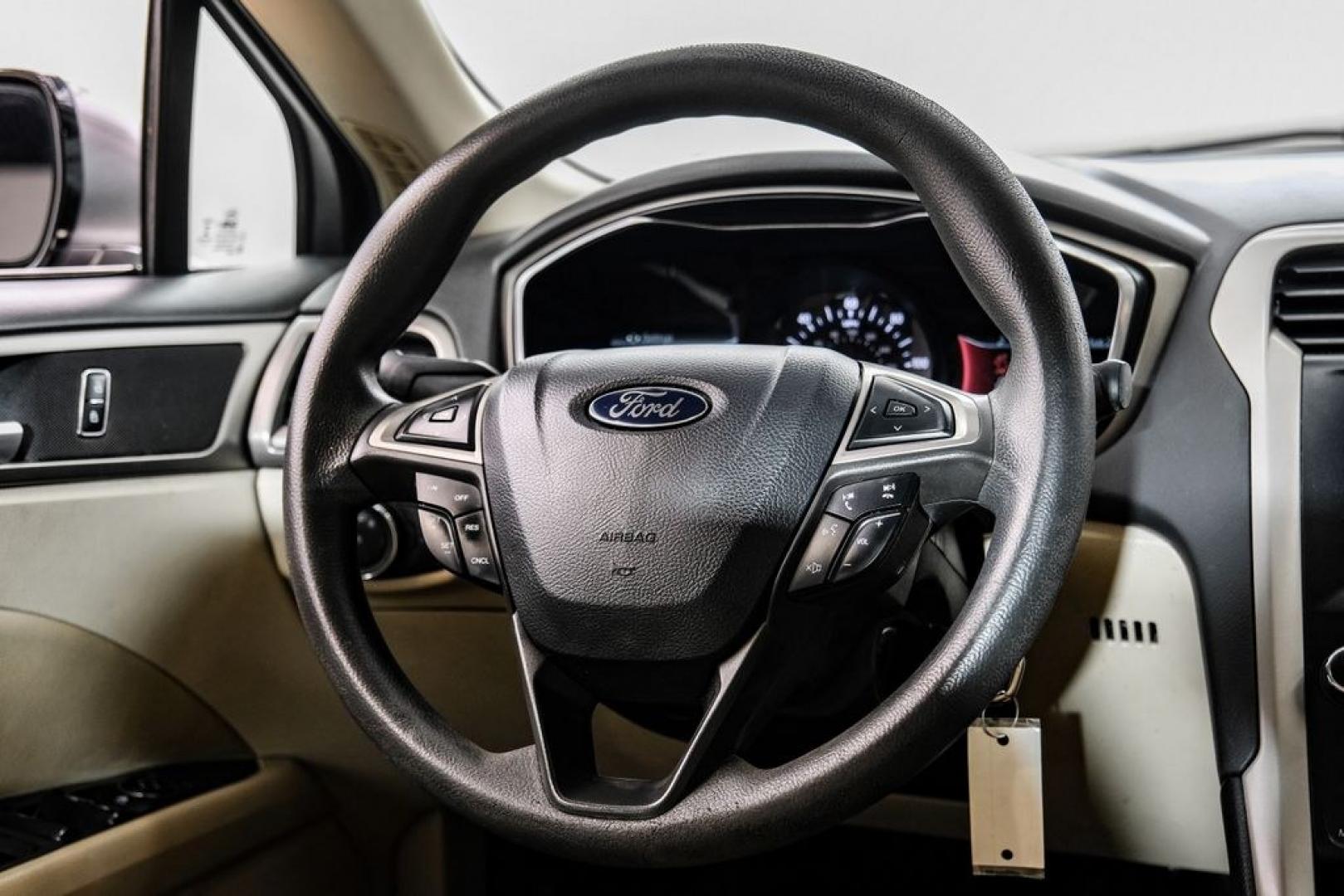 2014 Sterling Gray Metallic /Dune Ford Fusion Hybrid SE (3FA6P0LU0ER) with an 2.0L I4 Atkinson-Cycle Hybrid engine, CVT transmission, located at 15300 Midway Rd., Addison, TX, 75001, (972) 702-0011, 32.958321, -96.838074- Photo#19