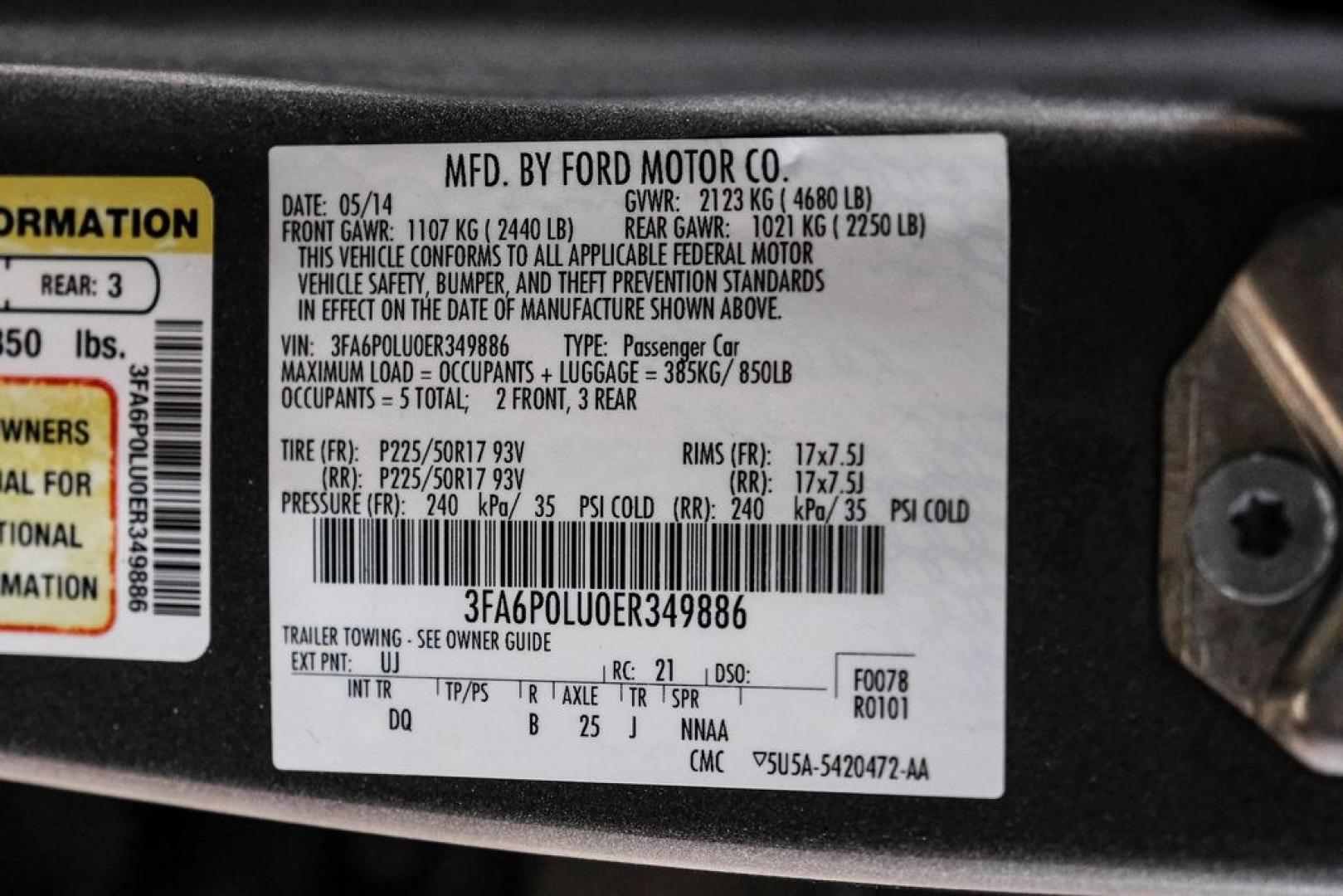 2014 Sterling Gray Metallic /Dune Ford Fusion Hybrid SE (3FA6P0LU0ER) with an 2.0L I4 Atkinson-Cycle Hybrid engine, CVT transmission, located at 15300 Midway Rd., Addison, TX, 75001, (972) 702-0011, 32.958321, -96.838074- Photo#68
