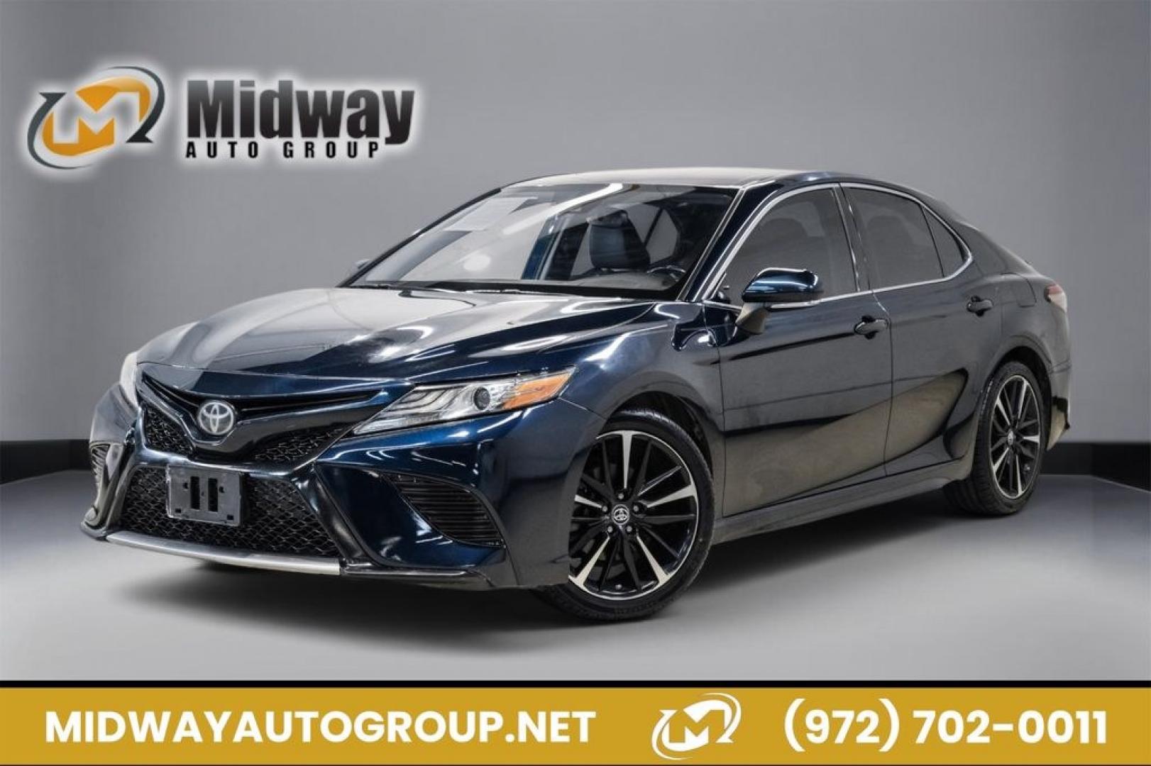 2019 Aqua /Black Toyota Camry XSE (4T1B61HK8KU) with an 2.5L I4 DOHC 16V engine, Automatic transmission, located at 15300 Midway Rd., Addison, TX, 75001, (972) 702-0011, 32.958321, -96.838074- Photo#0