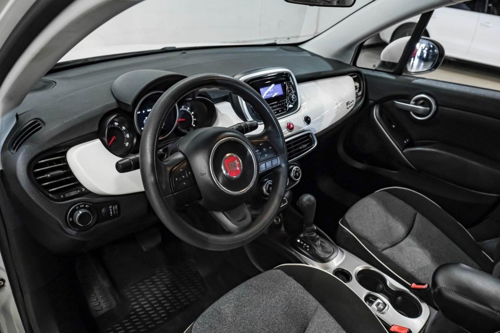 2017 White Clearcoat /Black Fiat 500X Pop (ZFBCFXAB5HP) with an 2.4L I4 MultiAir engine, Automatic transmission, located at 15300 Midway Rd., Addison, TX, 75001, (972) 702-0011, 32.958321, -96.838074- Photo#2