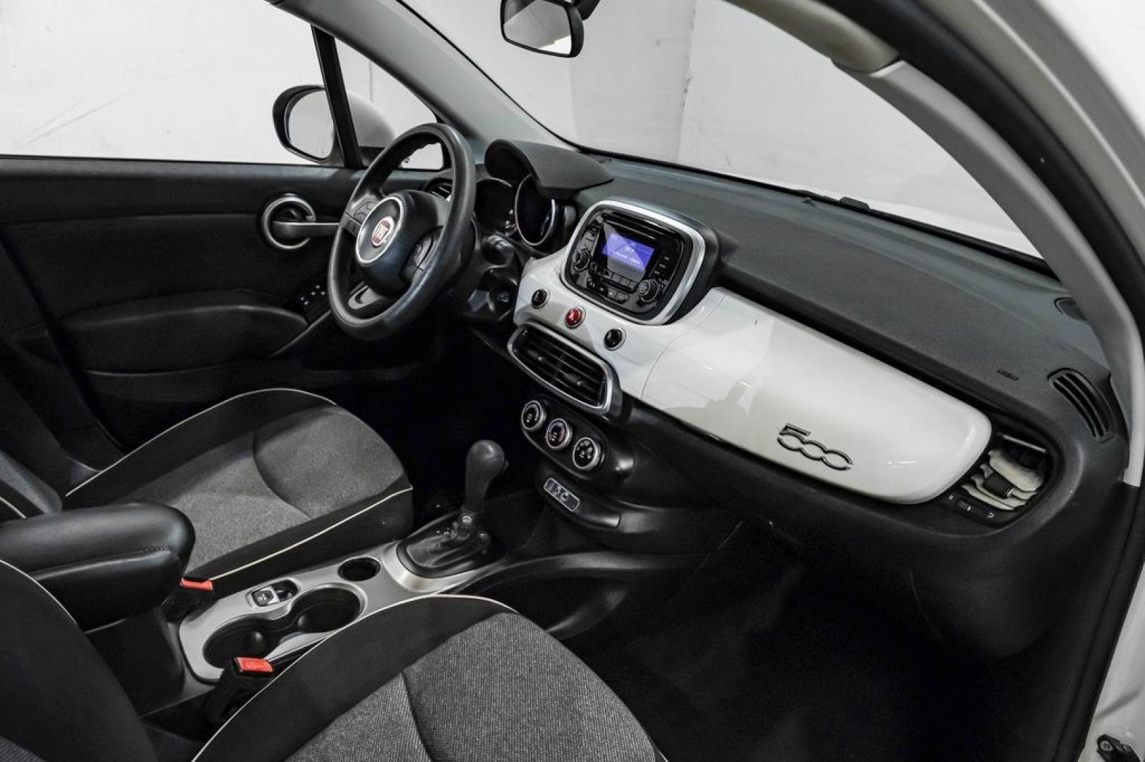 2017 White Clearcoat /Black Fiat 500X Pop (ZFBCFXAB5HP) with an 2.4L I4 MultiAir engine, Automatic transmission, located at 15300 Midway Rd., Addison, TX, 75001, (972) 702-0011, 32.958321, -96.838074- Photo#17