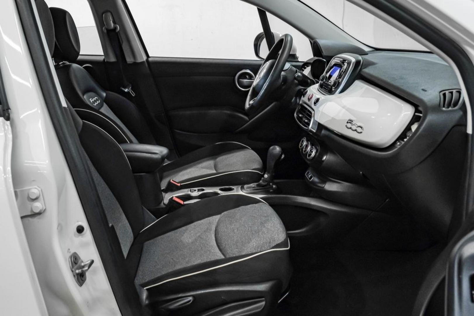 2017 White Clearcoat /Black Fiat 500X Pop (ZFBCFXAB5HP) with an 2.4L I4 MultiAir engine, Automatic transmission, located at 15300 Midway Rd., Addison, TX, 75001, (972) 702-0011, 32.958321, -96.838074- Photo#31