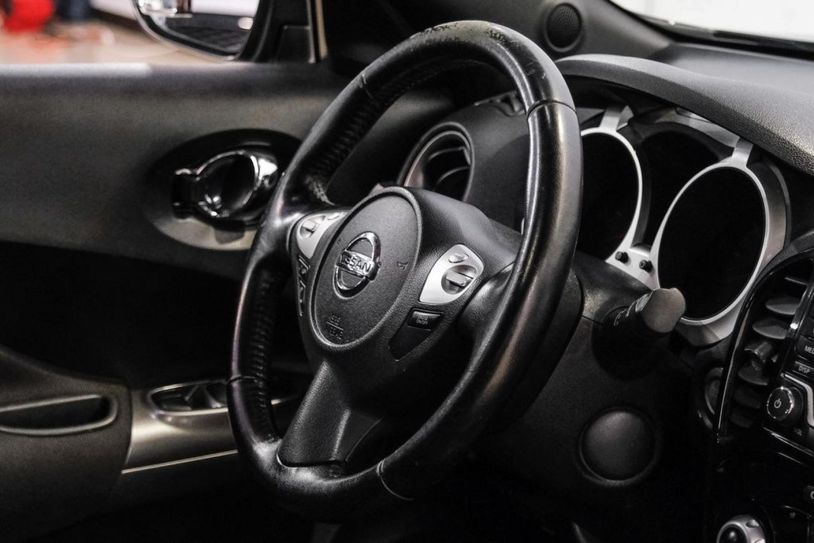 2017 Super Black /Black Nissan Juke SV (JN8AF5MR0HT) with an 1.6L I4 DOHC 16V engine, CVT transmission, located at 15300 Midway Rd., Addison, TX, 75001, (972) 702-0011, 32.958321, -96.838074- Photo#13