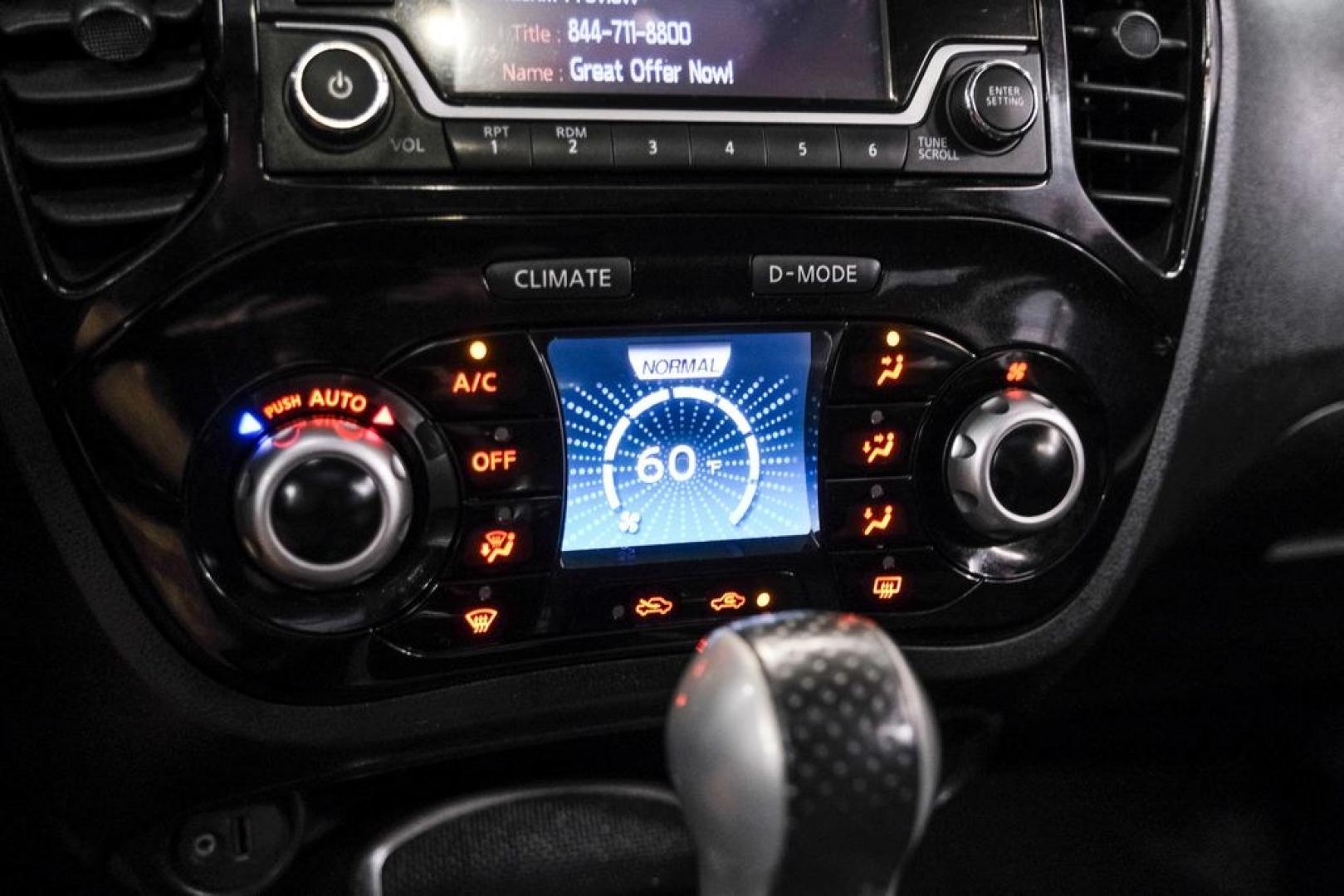 2017 Super Black /Black Nissan Juke SV (JN8AF5MR0HT) with an 1.6L I4 DOHC 16V engine, CVT transmission, located at 15300 Midway Rd., Addison, TX, 75001, (972) 702-0011, 32.958321, -96.838074- Photo#23