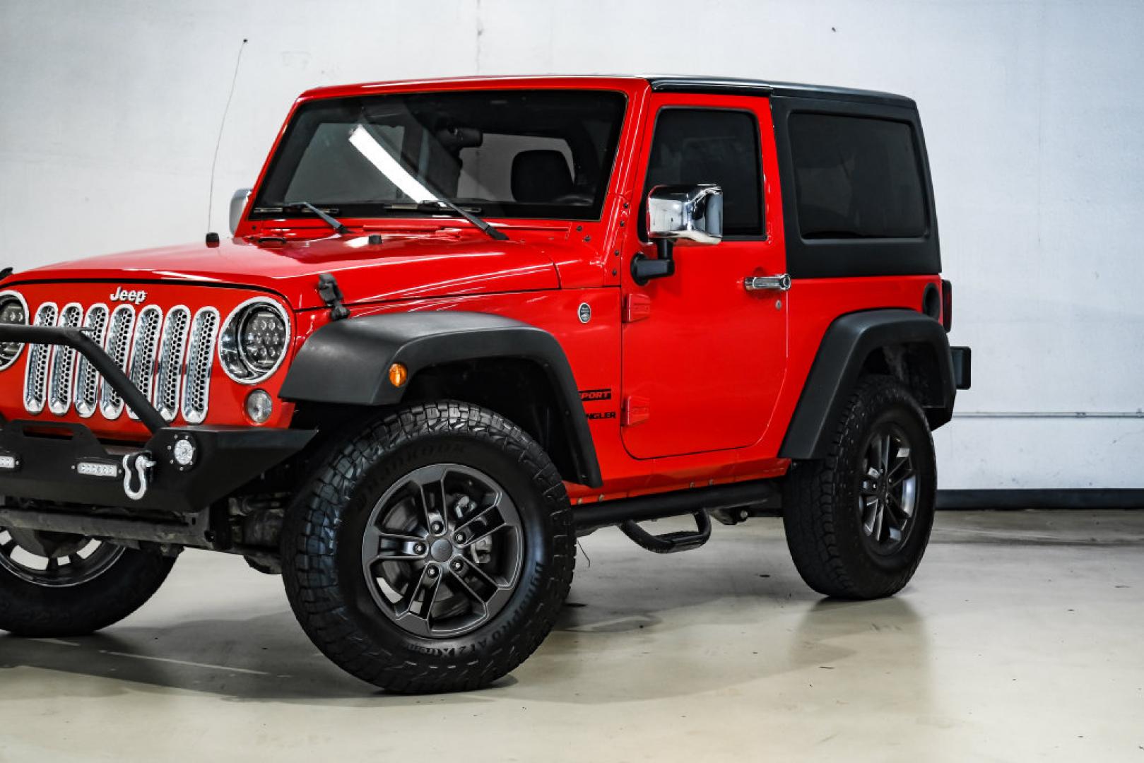 2017 Red Clearcoat /Black Jeep Wrangler Sport (1C4AJWAGXHL) with an 3.6L V6 24V VVT engine, Automatic transmission, located at 15300 Midway Rd., Addison, TX, 75001, (972) 702-0011, 32.958321, -96.838074- Photo#6