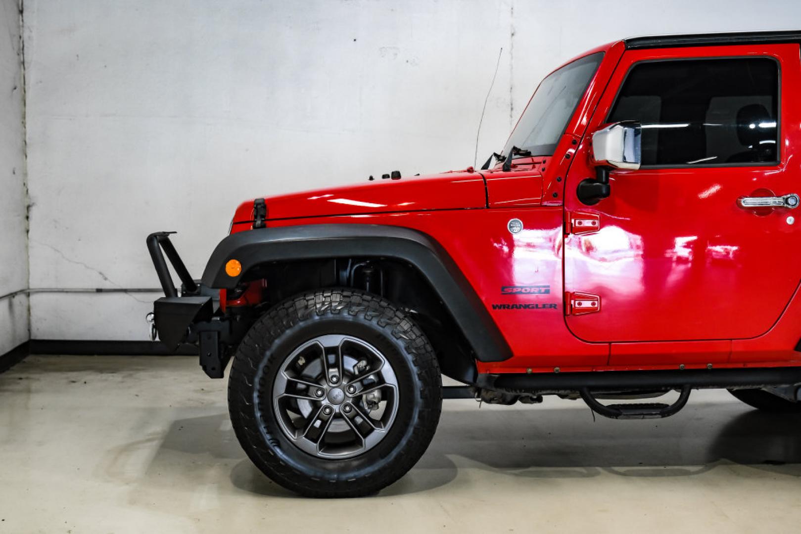 2017 Red Clearcoat /Black Jeep Wrangler Sport (1C4AJWAGXHL) with an 3.6L V6 24V VVT engine, Automatic transmission, located at 15300 Midway Rd., Addison, TX, 75001, (972) 702-0011, 32.958321, -96.838074- Photo#16