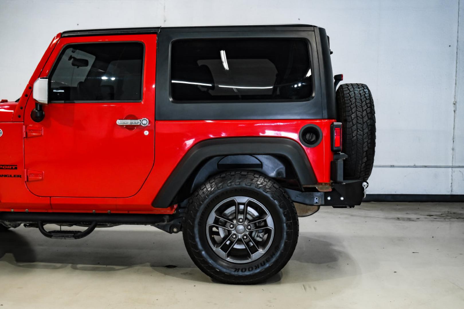 2017 Red Clearcoat /Black Jeep Wrangler Sport (1C4AJWAGXHL) with an 3.6L V6 24V VVT engine, Automatic transmission, located at 15300 Midway Rd., Addison, TX, 75001, (972) 702-0011, 32.958321, -96.838074- Photo#17