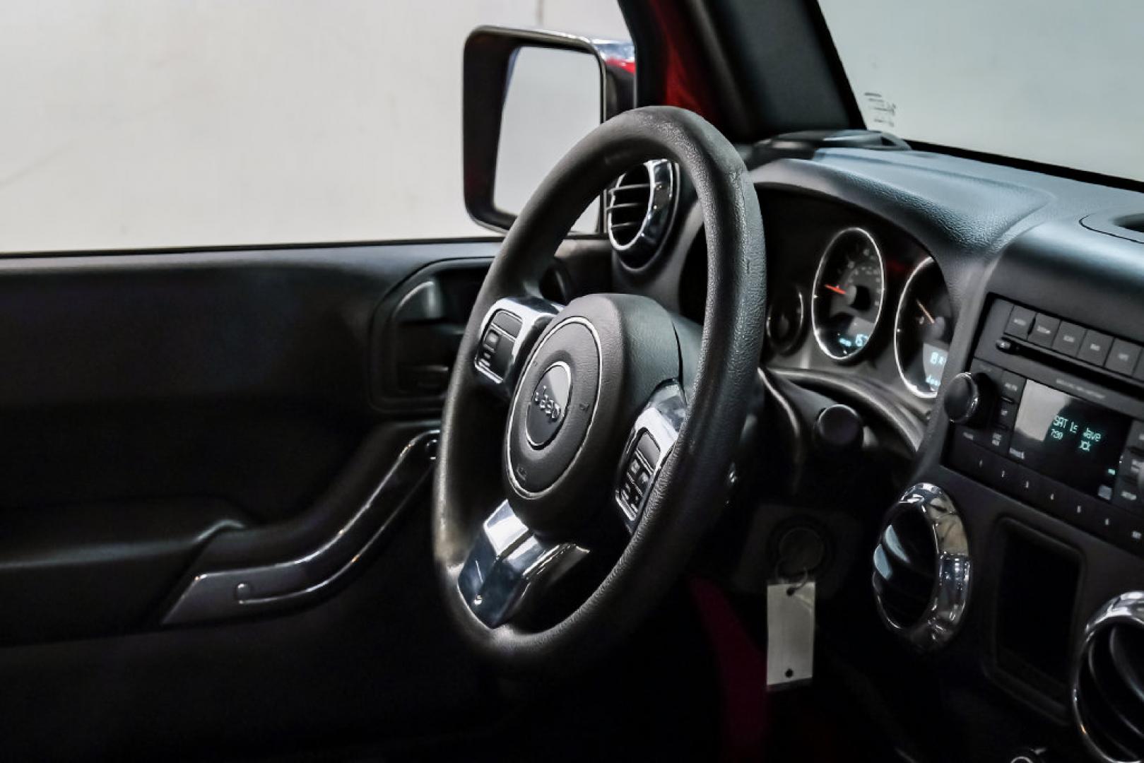 2017 Red Clearcoat /Black Jeep Wrangler Sport (1C4AJWAGXHL) with an 3.6L V6 24V VVT engine, Automatic transmission, located at 15300 Midway Rd., Addison, TX, 75001, (972) 702-0011, 32.958321, -96.838074- Photo#19