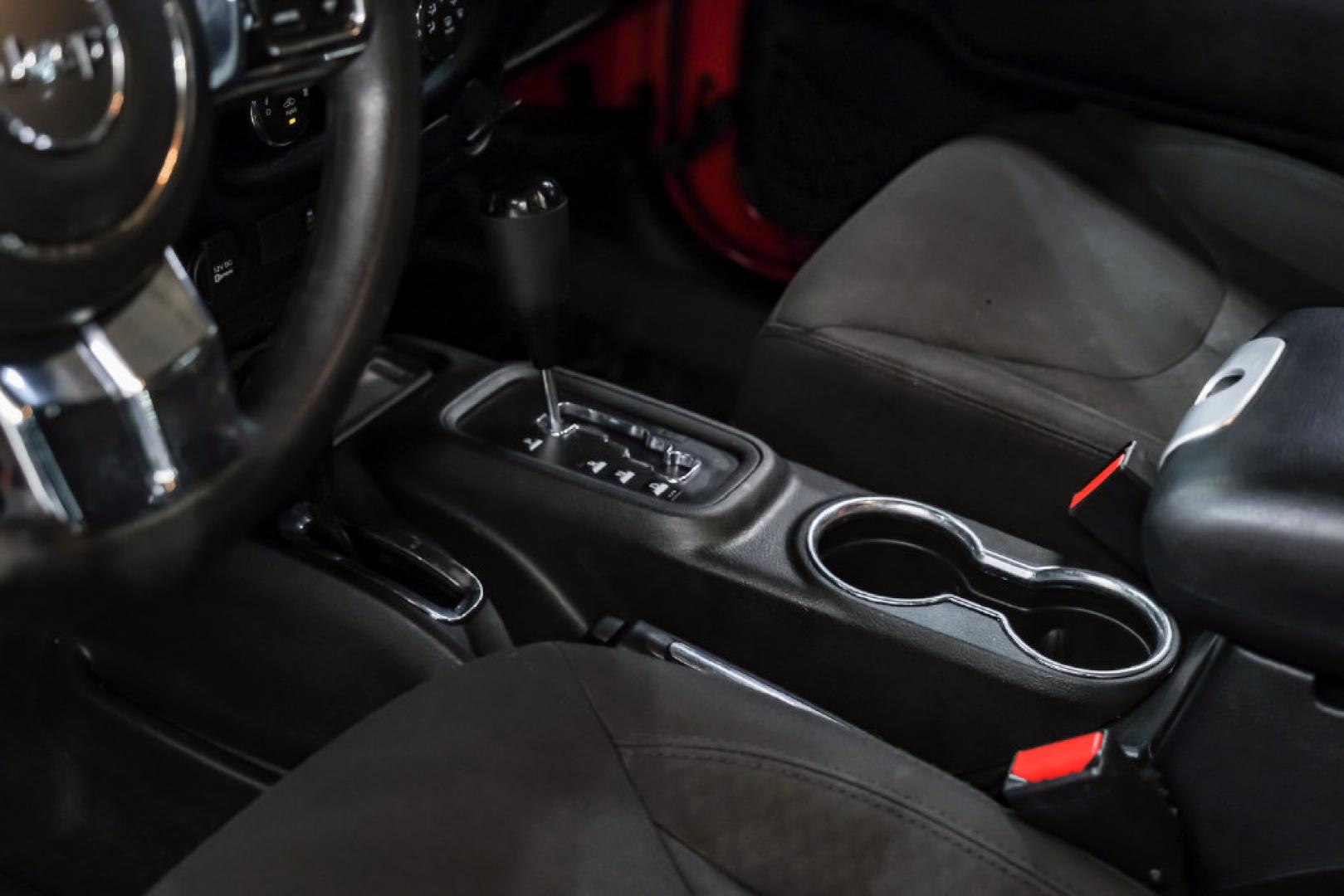 2017 Red Clearcoat /Black Jeep Wrangler Sport (1C4AJWAGXHL) with an 3.6L V6 24V VVT engine, Automatic transmission, located at 15300 Midway Rd., Addison, TX, 75001, (972) 702-0011, 32.958321, -96.838074- Photo#26