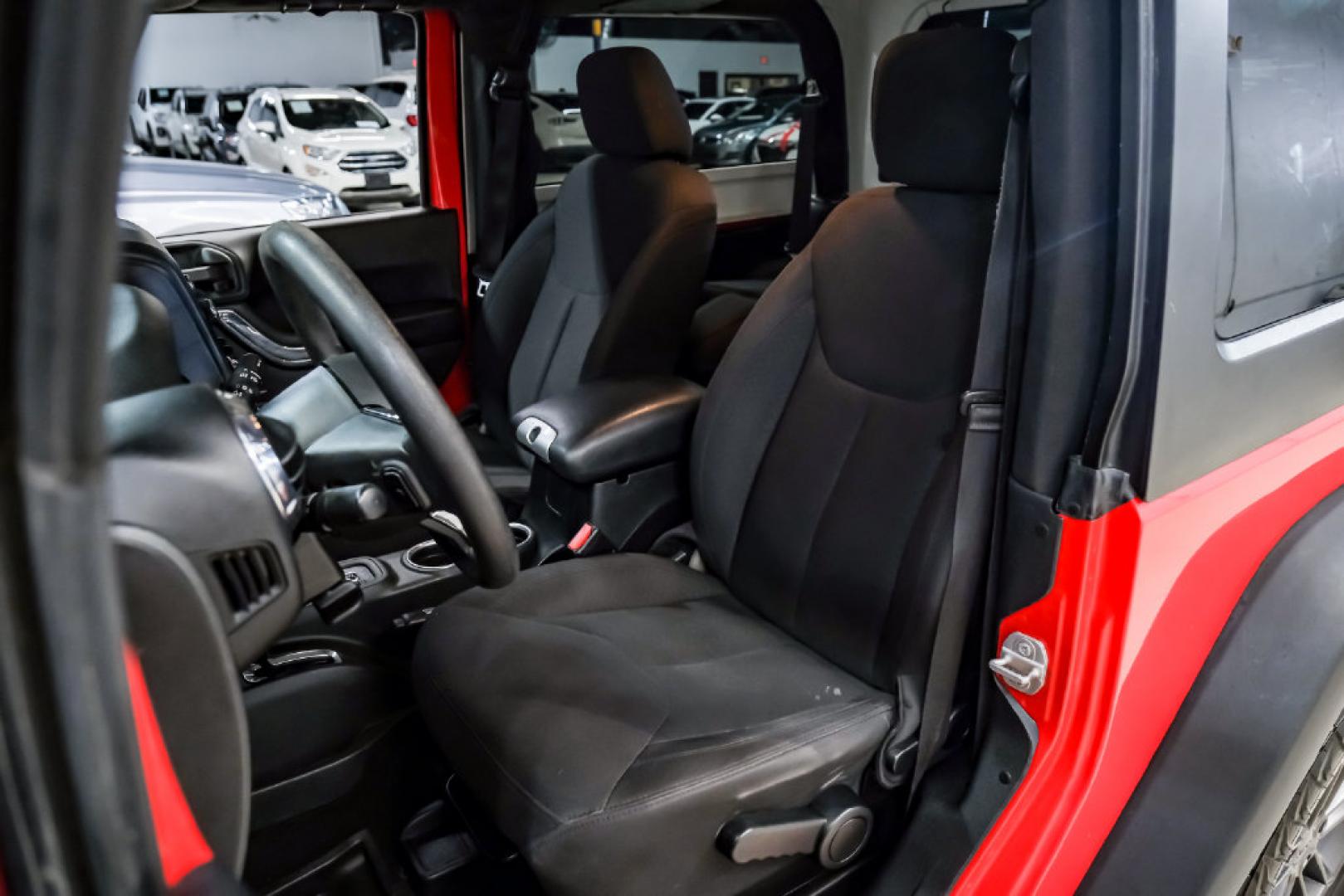 2017 Red Clearcoat /Black Jeep Wrangler Sport (1C4AJWAGXHL) with an 3.6L V6 24V VVT engine, Automatic transmission, located at 15300 Midway Rd., Addison, TX, 75001, (972) 702-0011, 32.958321, -96.838074- Photo#28