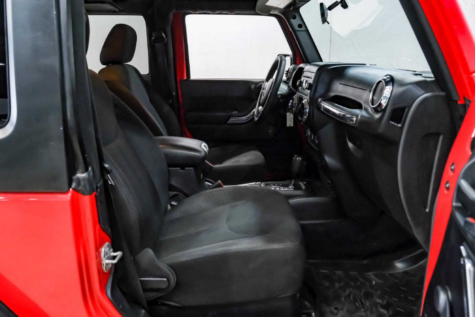 2017 Red Clearcoat /Black Jeep Wrangler Sport (1C4AJWAGXHL) with an 3.6L V6 24V VVT engine, Automatic transmission, located at 15300 Midway Rd., Addison, TX, 75001, (972) 702-0011, 32.958321, -96.838074- Photo#30