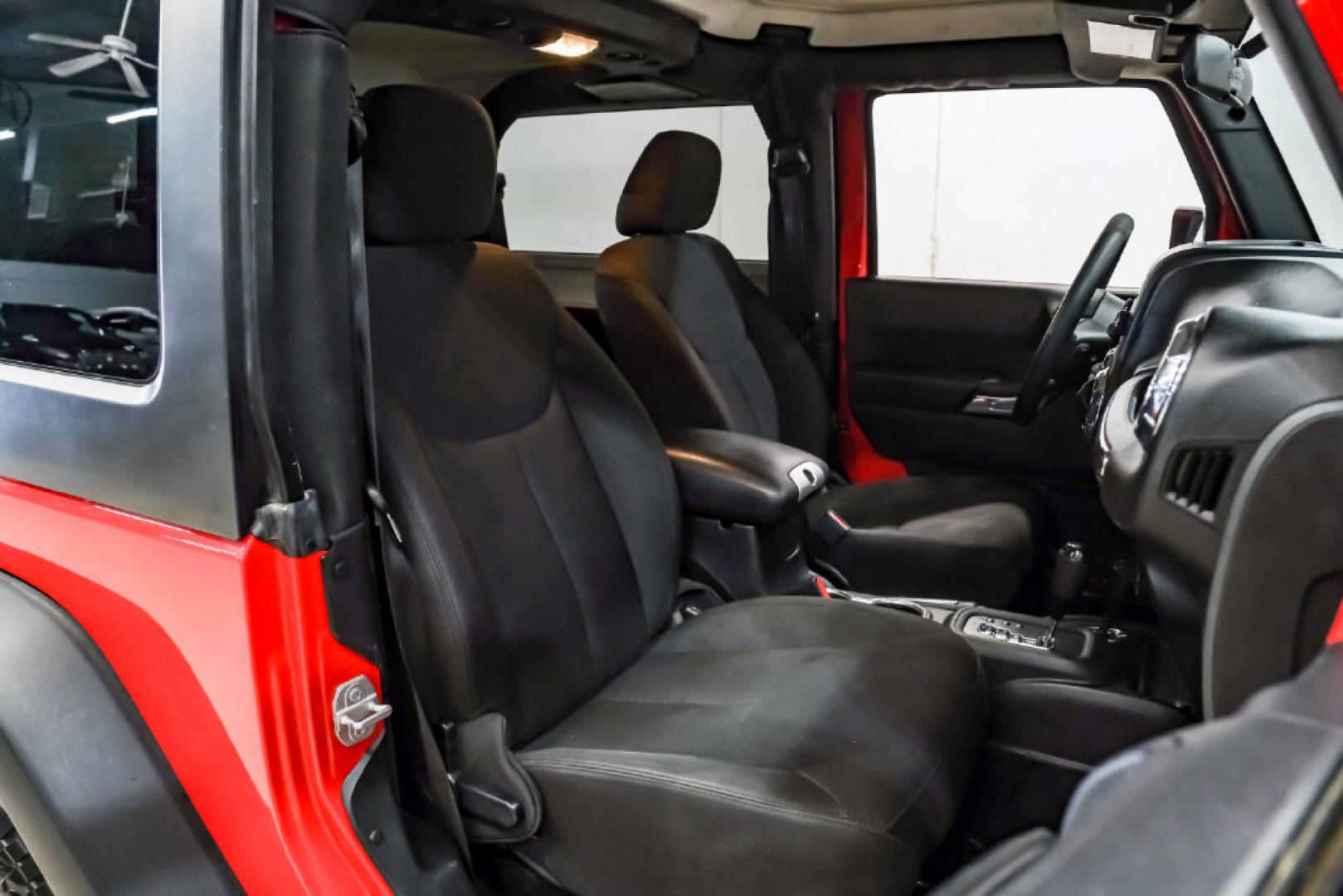 2017 Red Clearcoat /Black Jeep Wrangler Sport (1C4AJWAGXHL) with an 3.6L V6 24V VVT engine, Automatic transmission, located at 15300 Midway Rd., Addison, TX, 75001, (972) 702-0011, 32.958321, -96.838074- Photo#31