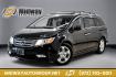 2013 Crystal Black Pearl /Truffle Honda Odyssey Touring Elite (5FNRL5H96DB) with an 3.5L V6 SOHC i-VTEC 24V engine, Automatic transmission, located at 15300 Midway Rd., Addison, TX, 75001, (972) 702-0011, 32.958321, -96.838074- Photo#0