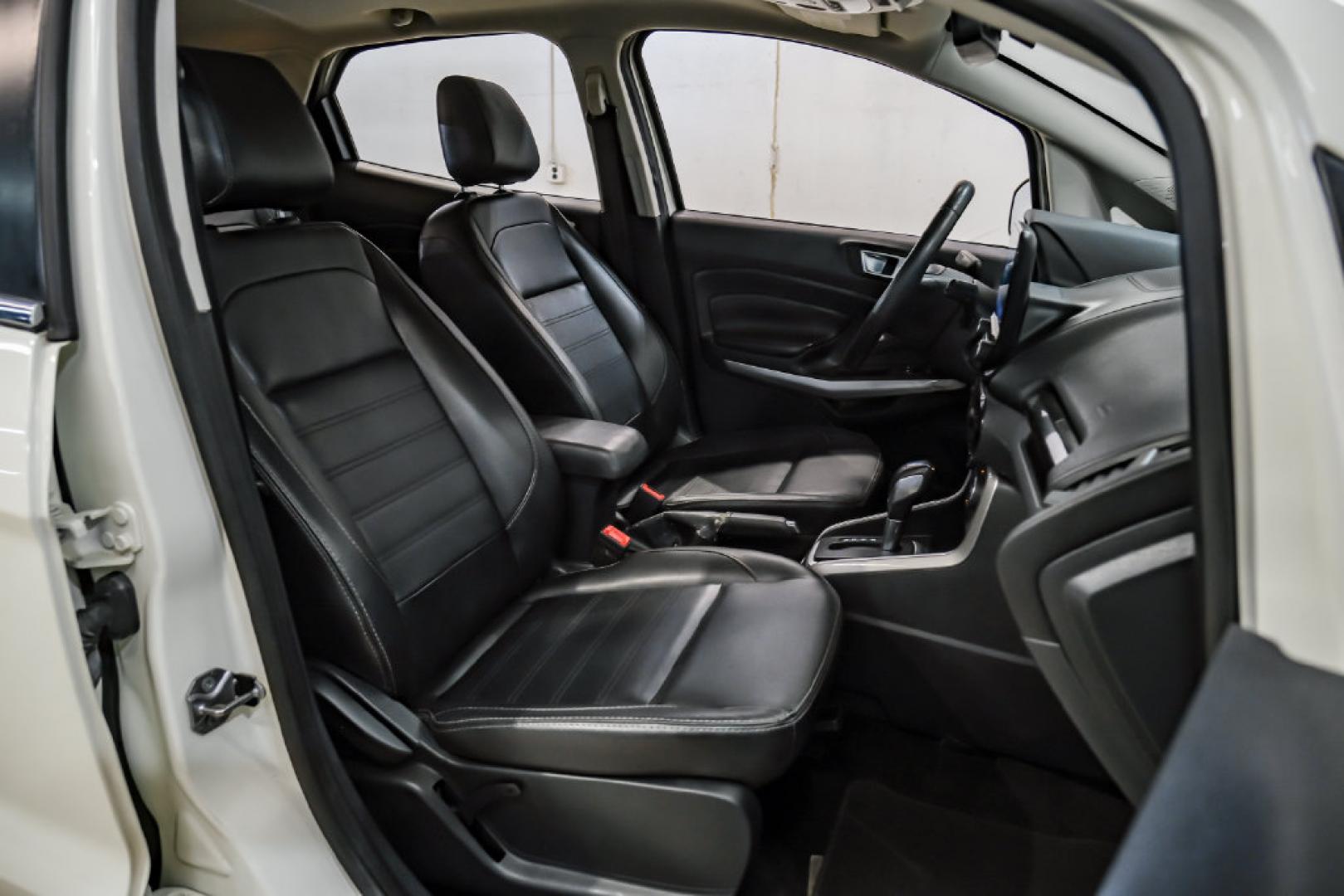 2021 Diamond White /Ebony Black Ford EcoSport Titanium (MAJ3S2KE2MC) with an EcoBoost 1.0L I3 GTDi DOHC Turbocharged VCT engine, Automatic transmission, located at 15300 Midway Rd., Addison, TX, 75001, (972) 702-0011, 32.958321, -96.838074- Photo#35