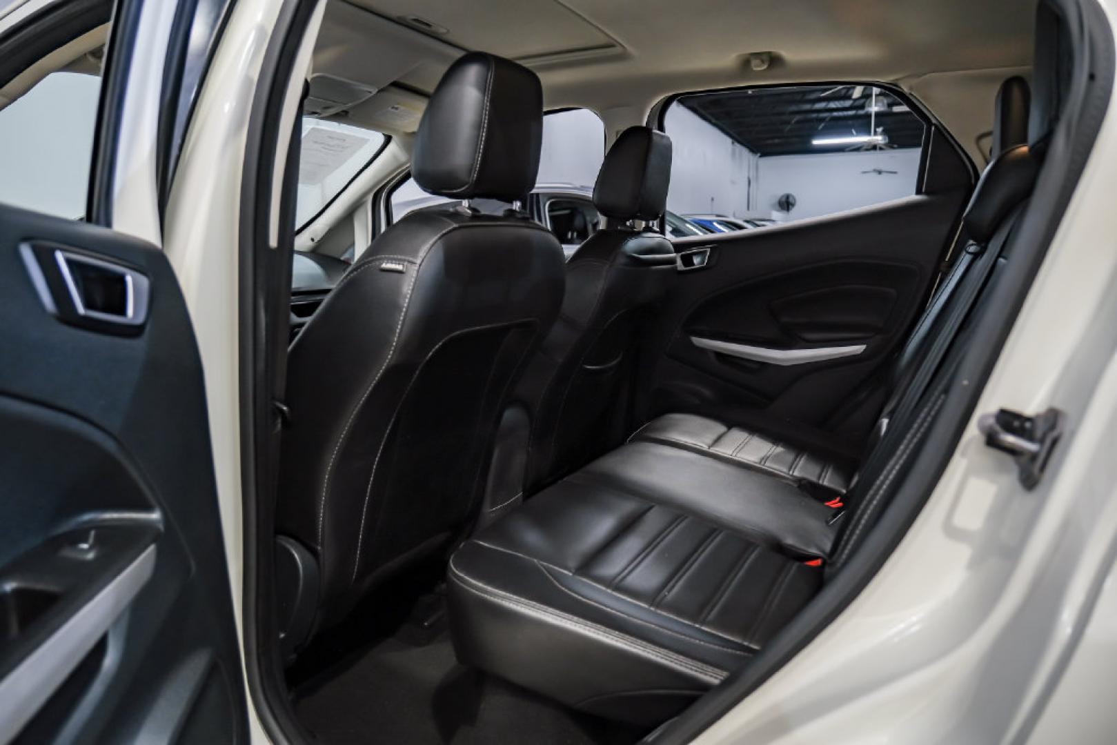 2021 Diamond White /Ebony Black Ford EcoSport Titanium (MAJ3S2KE2MC) with an EcoBoost 1.0L I3 GTDi DOHC Turbocharged VCT engine, Automatic transmission, located at 15300 Midway Rd., Addison, TX, 75001, (972) 702-0011, 32.958321, -96.838074- Photo#38