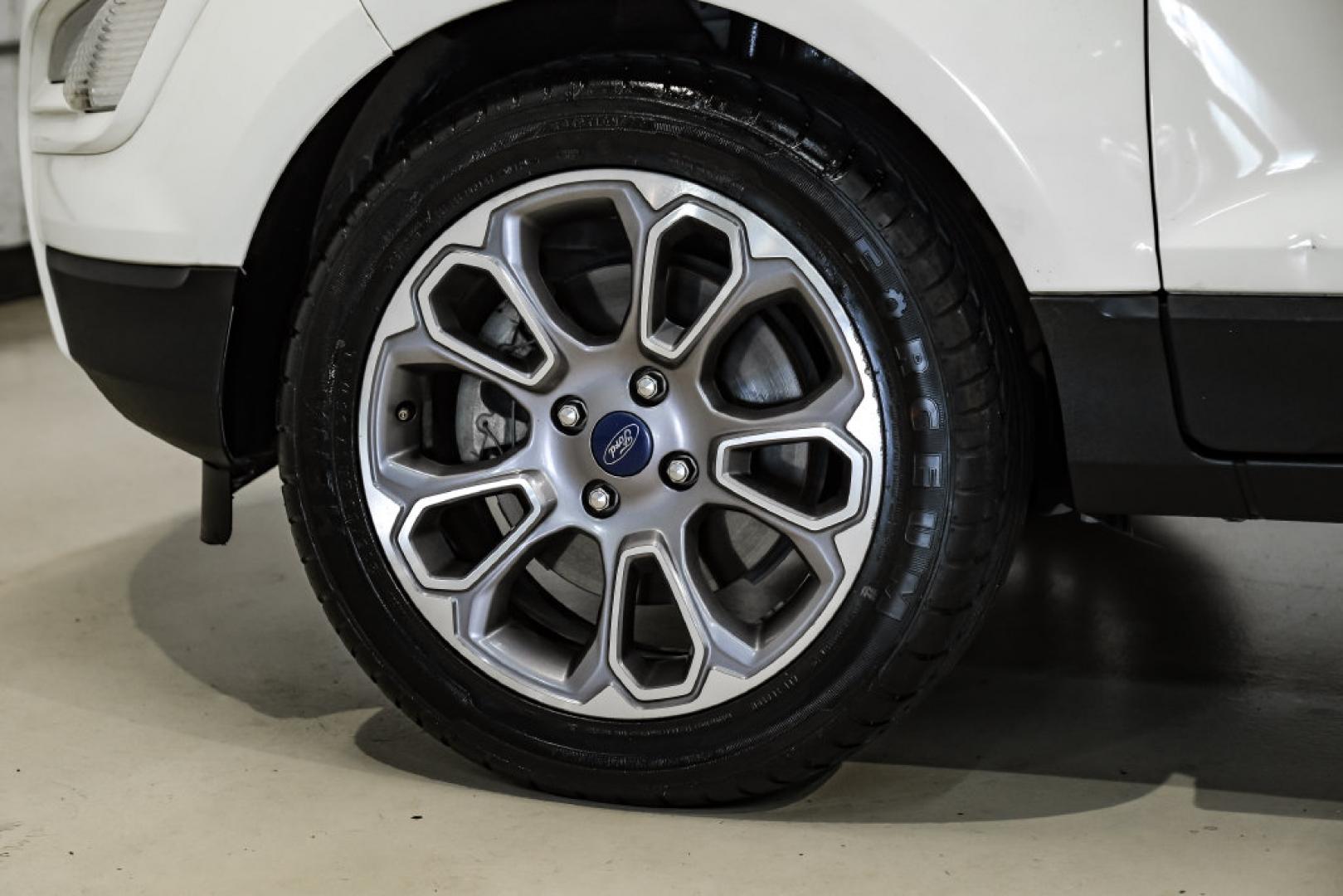 2021 Diamond White /Ebony Black Ford EcoSport Titanium (MAJ3S2KE2MC) with an EcoBoost 1.0L I3 GTDi DOHC Turbocharged VCT engine, Automatic transmission, located at 15300 Midway Rd., Addison, TX, 75001, (972) 702-0011, 32.958321, -96.838074- Photo#51