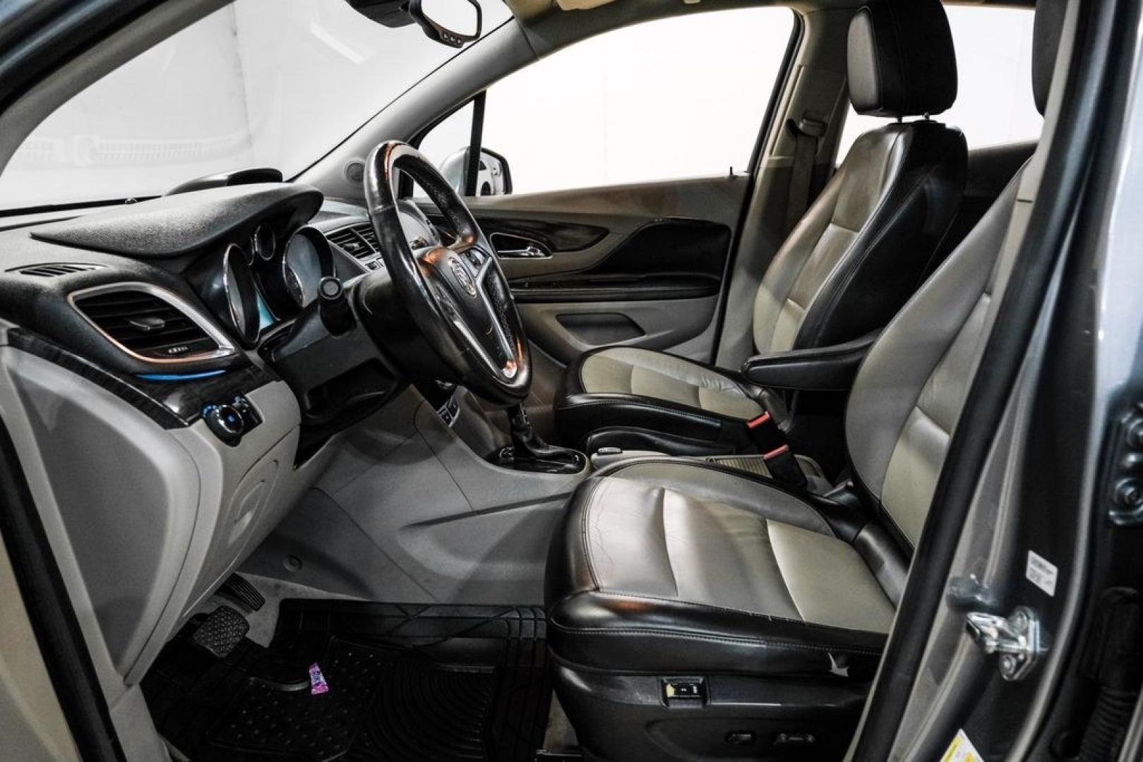 2013 Steel Gray Metallic /Titanium Buick Encore Premium (KL4CJDSB4DB) with an ECOTEC 1.4L I4 SMPI DOHC Turbocharged VVT engine, Automatic transmission, located at 15300 Midway Rd., Addison, TX, 75001, (972) 702-0011, 32.958321, -96.838074- Photo#3