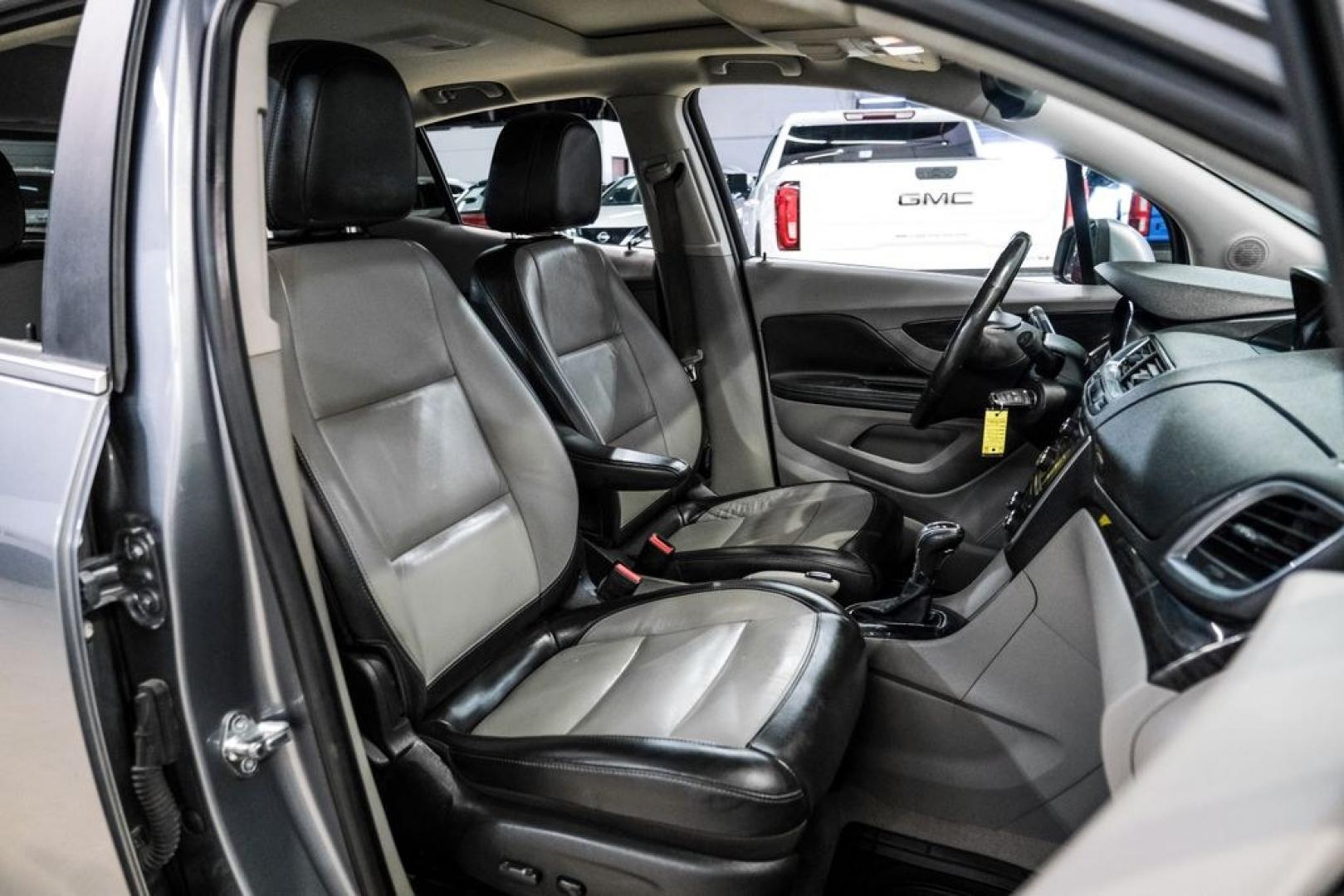 2013 Steel Gray Metallic /Titanium Buick Encore Premium (KL4CJDSB4DB) with an ECOTEC 1.4L I4 SMPI DOHC Turbocharged VVT engine, Automatic transmission, located at 15300 Midway Rd., Addison, TX, 75001, (972) 702-0011, 32.958321, -96.838074- Photo#30