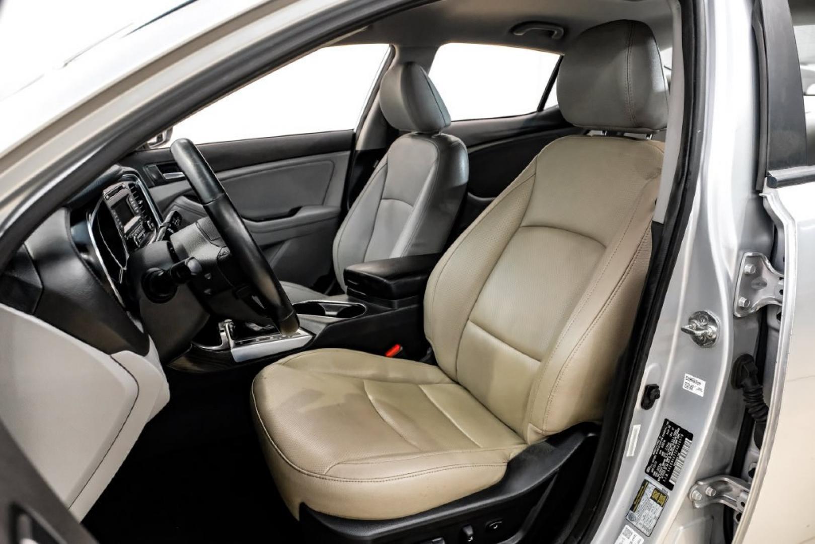 2014 Bright Silver /Gray Kia Optima EX (5XXGN4A77EG) with an 2.4L I4 DGI DOHC engine, Automatic transmission, located at 15300 Midway Rd., Addison, TX, 75001, (972) 702-0011, 32.958321, -96.838074- Photo#28