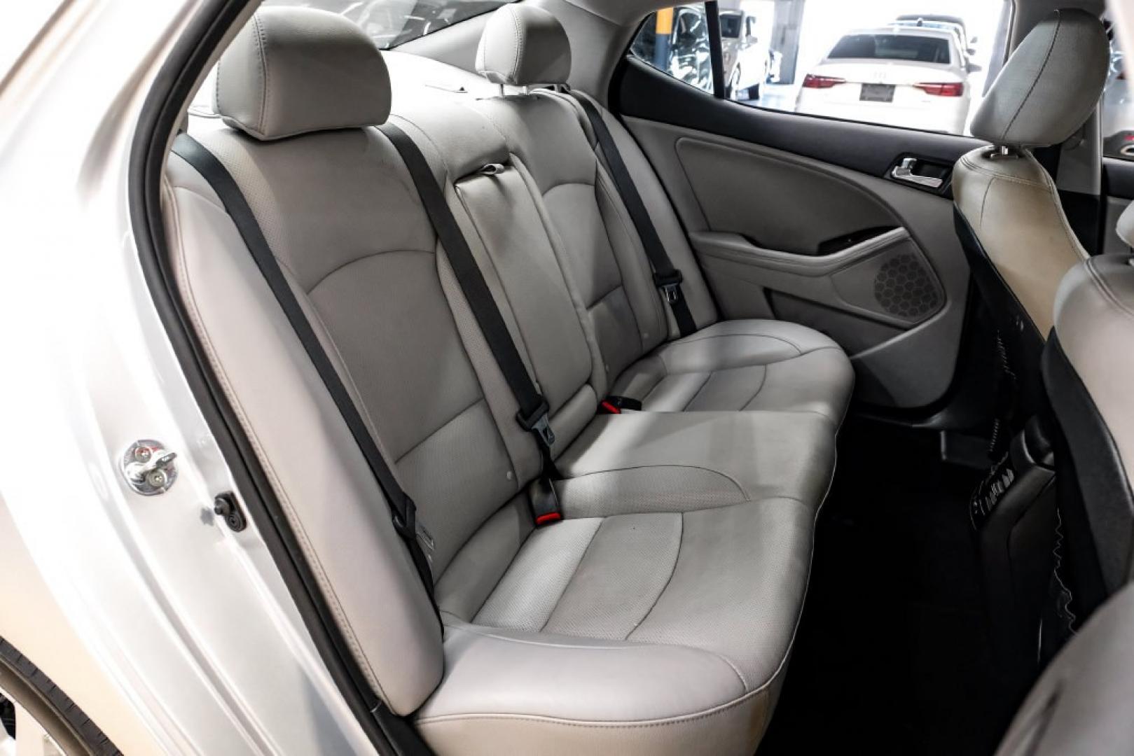 2014 Bright Silver /Gray Kia Optima EX (5XXGN4A77EG) with an 2.4L I4 DGI DOHC engine, Automatic transmission, located at 15300 Midway Rd., Addison, TX, 75001, (972) 702-0011, 32.958321, -96.838074- Photo#31