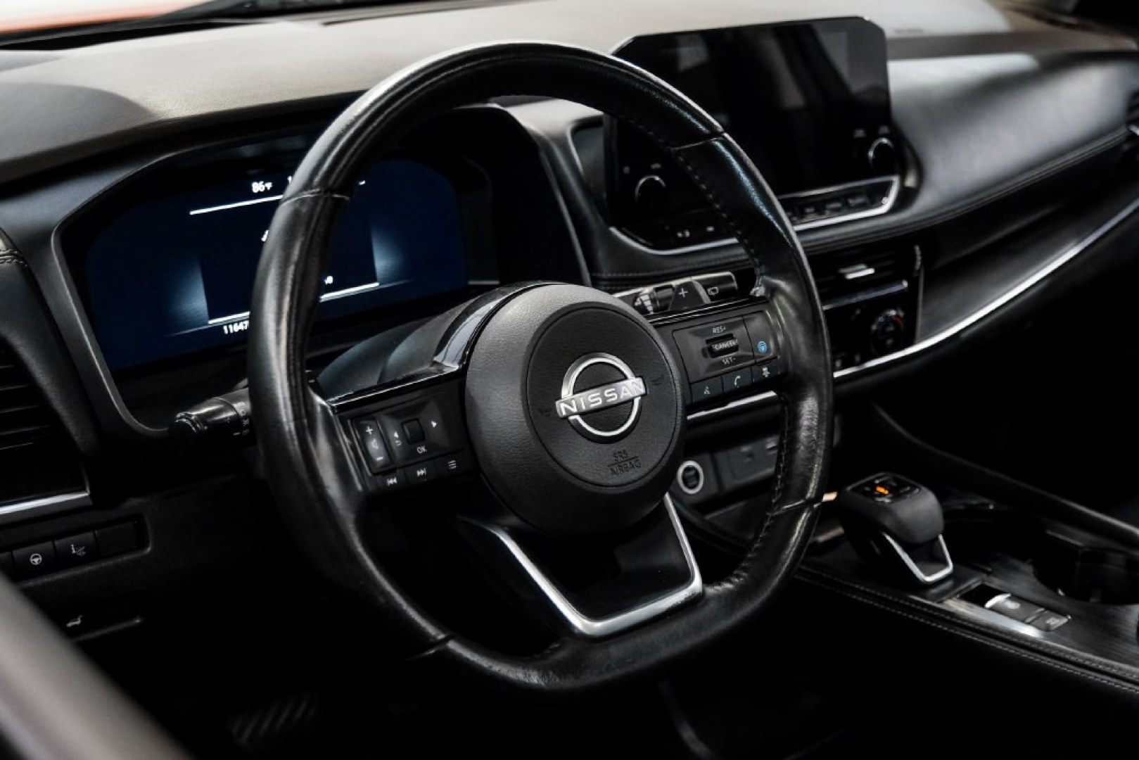 2023 Super Black /Charcoal Nissan Rogue Platinum (JN8BT3DD8PW) with an 1.5L I3 Turbocharged DOHC 12V LEV3-ULEV50 201hp engine, CVT transmission, located at 15300 Midway Rd., Addison, TX, 75001, (972) 702-0011, 32.958321, -96.838074- Photo#16