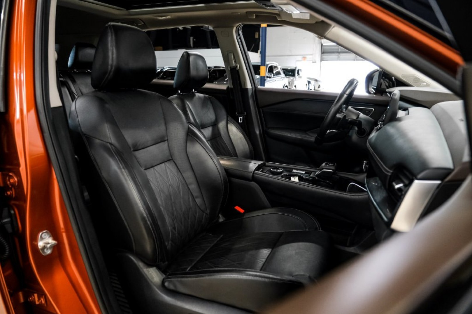 2023 Super Black /Charcoal Nissan Rogue Platinum (JN8BT3DD8PW) with an 1.5L I3 Turbocharged DOHC 12V LEV3-ULEV50 201hp engine, CVT transmission, located at 15300 Midway Rd., Addison, TX, 75001, (972) 702-0011, 32.958321, -96.838074- Photo#34