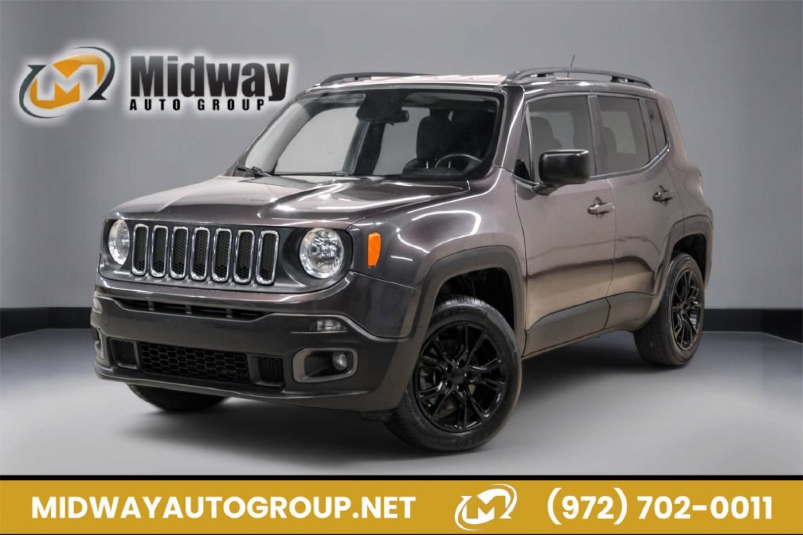 2017 Crystal Metallic /Black Jeep Renegade Latitude (ZACCJBBB1HP) with an 2.4L I4 MultiAir engine, Automatic transmission, located at 15300 Midway Rd., Addison, TX, 75001, (972) 702-0011, 32.958321, -96.838074- Photo#0