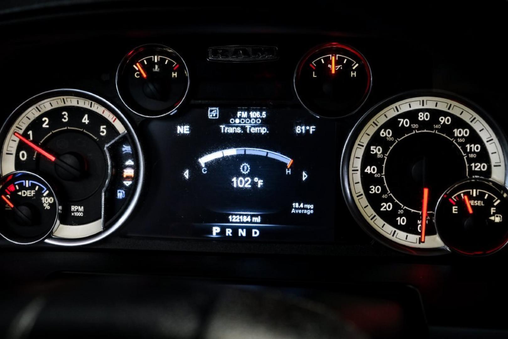 2018 Bright White Clearcoat /Black Ram 1500 Laramie (1C6RR7NM3JS) with an EcoDiesel 3.0L V6 engine, Automatic transmission, located at 15300 Midway Rd., Addison, TX, 75001, (972) 702-0011, 32.958321, -96.838074- Photo#18