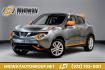 2015 Gun Metallic /Black Nissan Juke SL (JN8AF5MV6FT) with an 1.6L I4 DOHC 16V engine, CVT transmission, located at 15300 Midway Rd., Addison, TX, 75001, (972) 702-0011, 32.958321, -96.838074- Photo#0
