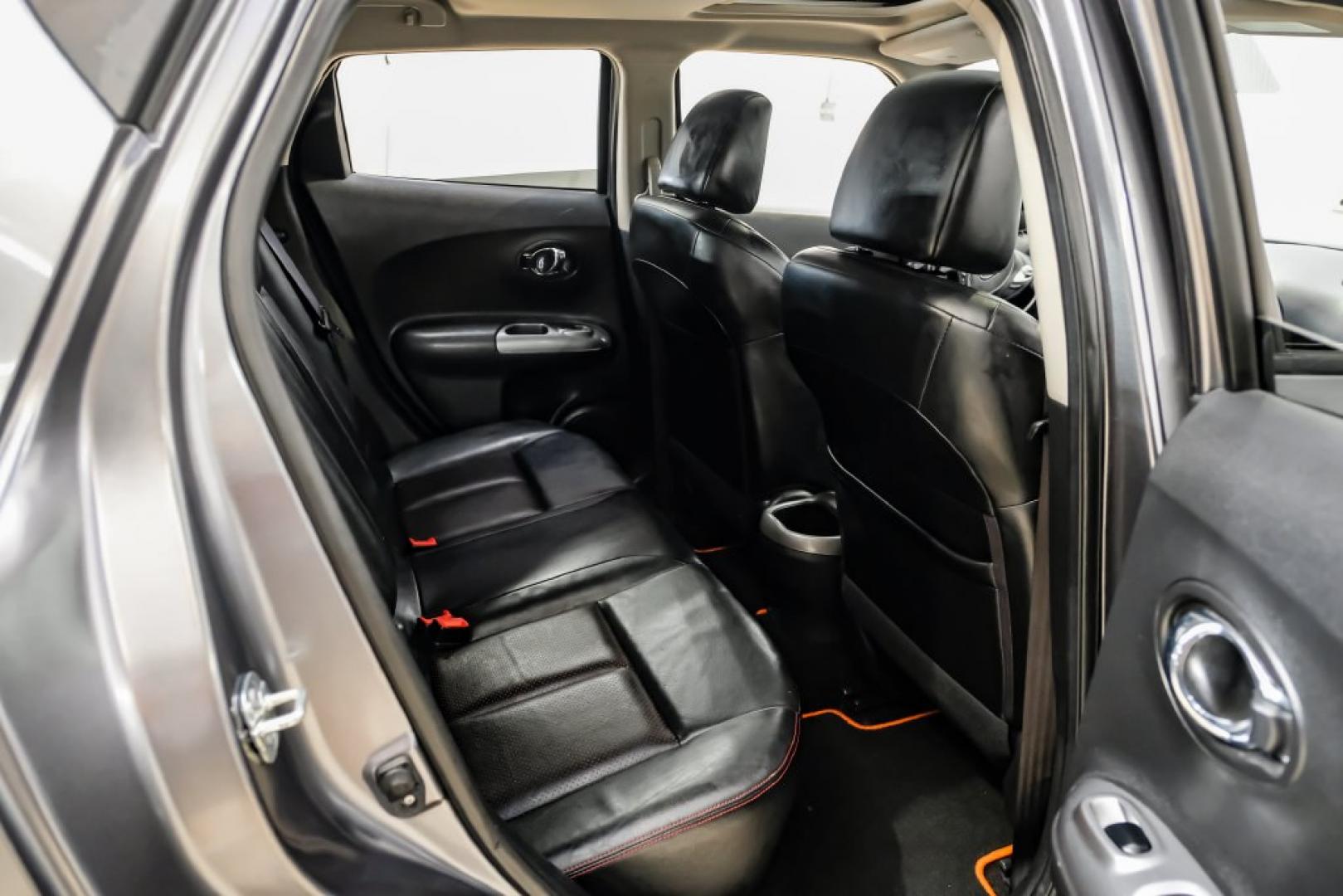 2015 Gun Metallic /Black Nissan Juke SL (JN8AF5MV6FT) with an 1.6L I4 DOHC 16V engine, CVT transmission, located at 15300 Midway Rd., Addison, TX, 75001, (972) 702-0011, 32.958321, -96.838074- Photo#35