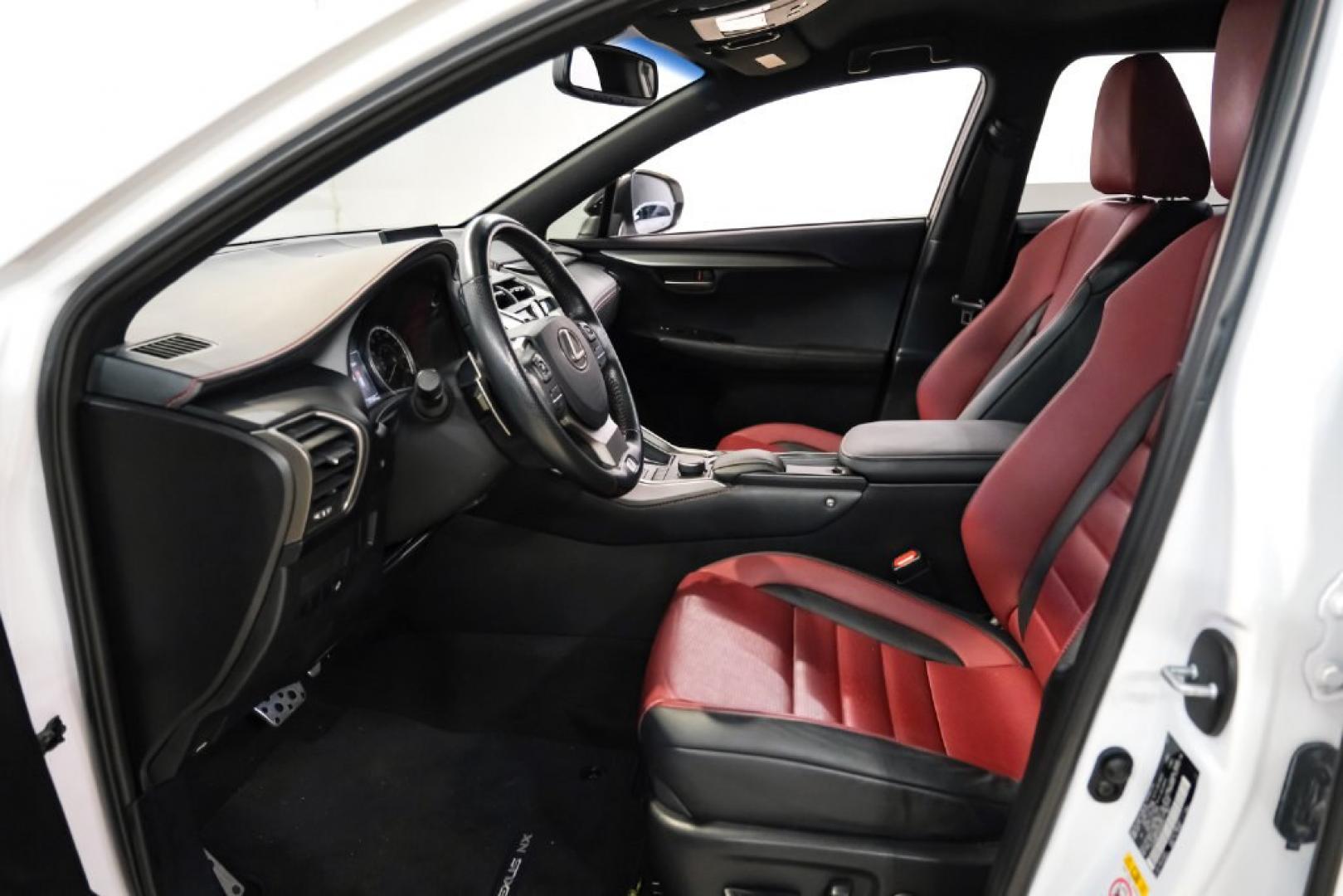 2017 Ultra White /F Sport Rioja Red Lexus NX 200t F Sport (JTJYARBZ1H2) with an 2.0L 16V DOHC engine, Automatic transmission, located at 15300 Midway Rd., Addison, TX, 75001, (972) 702-0011, 32.958321, -96.838074 - HOME OF THE NO HAGGLE PRICE - WHOLESALE PRICES TO THE PUBLIC!! 200t F Sport, 4D Sport Utility, 2.0L 16V DOHC, 6-Speed Automatic, FWD, Ultra White, F Sport Rioja Red Premium Synthetic. Odometer is 39824 miles below market average!<br><br>Ultra White 2017 Lexus NX 200t F Sport<br><br>Recent Arrival! 2- Photo#3