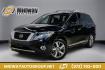 2014 Super Black /Charcoal Nissan Pathfinder Platinum (5N1AR2MN7EC) with an 3.5L V6 engine, CVT transmission, located at 15300 Midway Rd., Addison, TX, 75001, (972) 702-0011, 32.958321, -96.838074- Photo#0