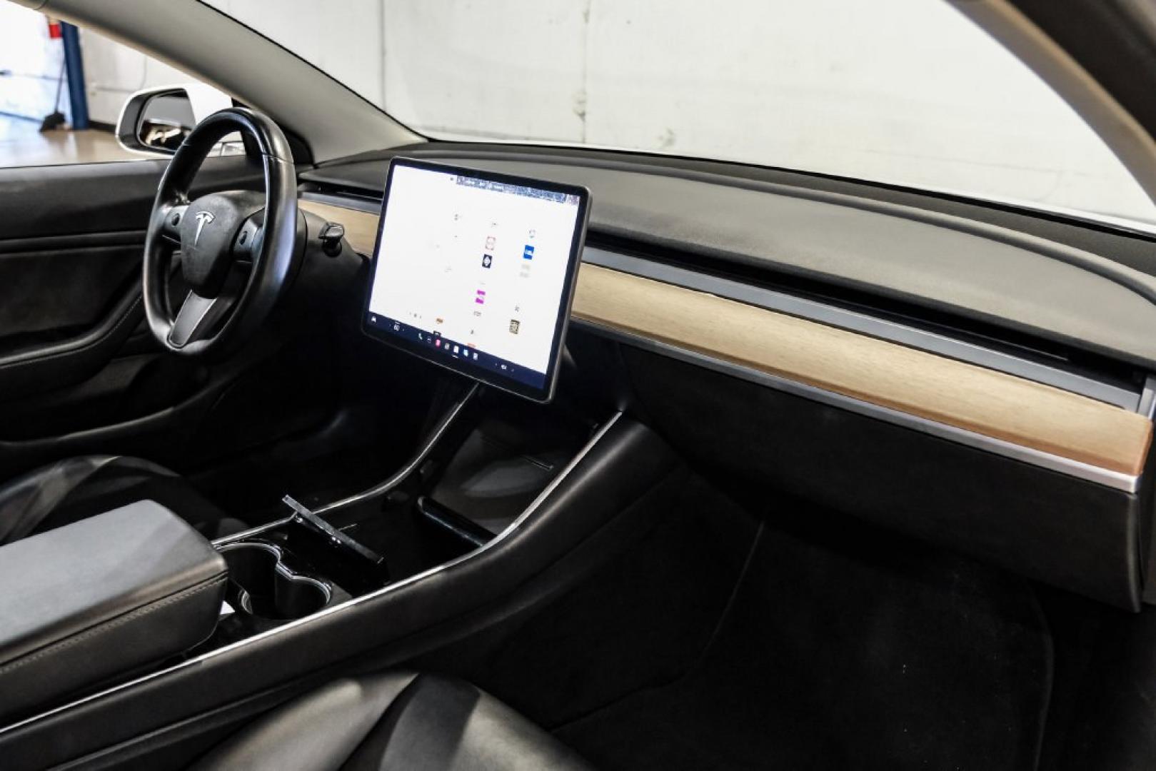 2018 Pearl White Multi-Coat /Black Tesla Model 3 Long Range (5YJ3E1EAXJF) with an Electric Motor engine, Automatic transmission, located at 15300 Midway Rd., Addison, TX, 75001, (972) 702-0011, 32.958321, -96.838074- Photo#11
