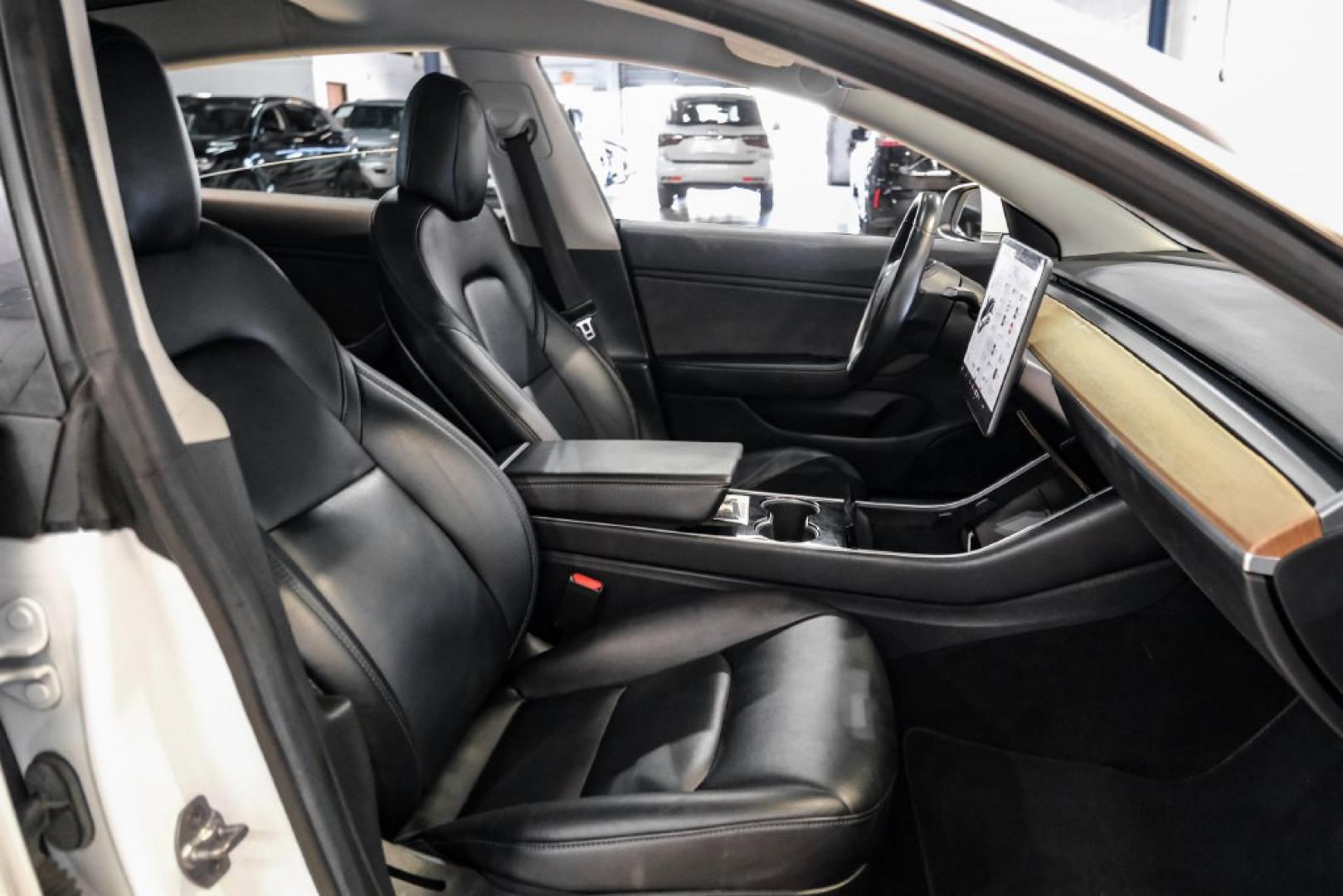 2018 Pearl White Multi-Coat /Black Tesla Model 3 Long Range (5YJ3E1EAXJF) with an Electric Motor engine, Automatic transmission, located at 15300 Midway Rd., Addison, TX, 75001, (972) 702-0011, 32.958321, -96.838074- Photo#25