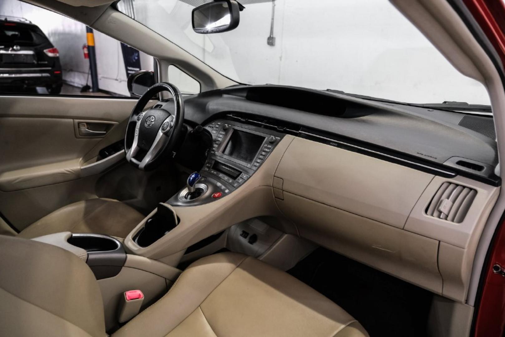2012 Barcelona Red Metallic /Bisque Toyota Prius Four (JTDKN3DU9C1) with an 1.8L 4-Cylinder DOHC 16V VVT-i engine, CVT transmission, located at 15300 Midway Rd., Addison, TX, 75001, (972) 702-0011, 32.958321, -96.838074- Photo#12