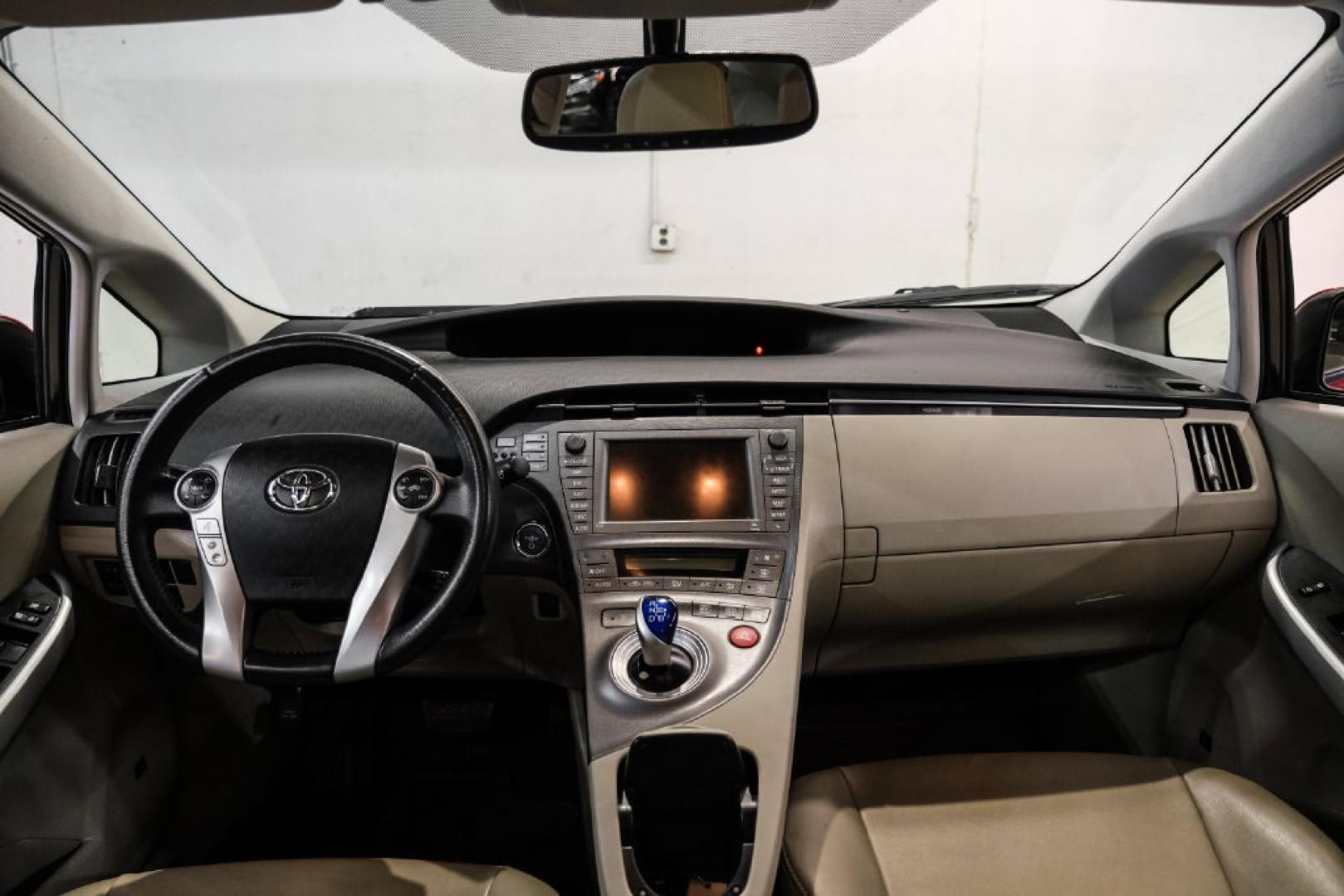 2012 Barcelona Red Metallic /Bisque Toyota Prius Four (JTDKN3DU9C1) with an 1.8L 4-Cylinder DOHC 16V VVT-i engine, CVT transmission, located at 15300 Midway Rd., Addison, TX, 75001, (972) 702-0011, 32.958321, -96.838074- Photo#13