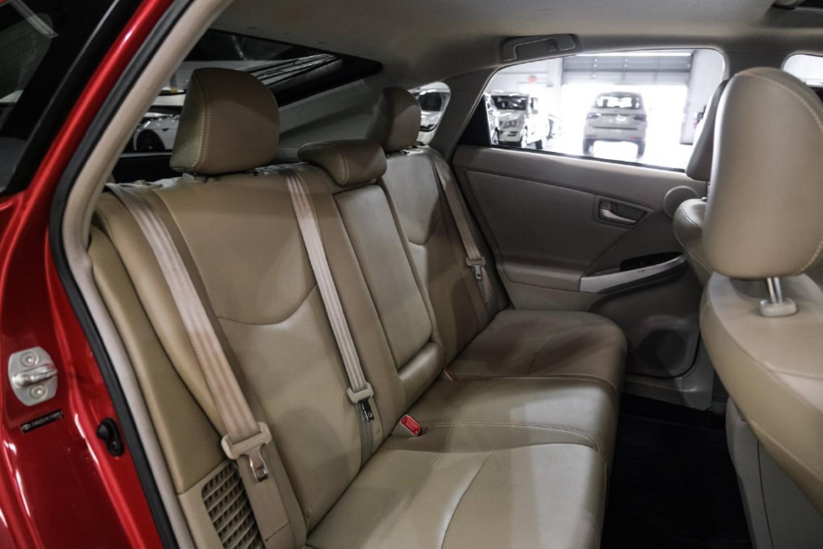 2012 Barcelona Red Metallic /Bisque Toyota Prius Four (JTDKN3DU9C1) with an 1.8L 4-Cylinder DOHC 16V VVT-i engine, CVT transmission, located at 15300 Midway Rd., Addison, TX, 75001, (972) 702-0011, 32.958321, -96.838074- Photo#32