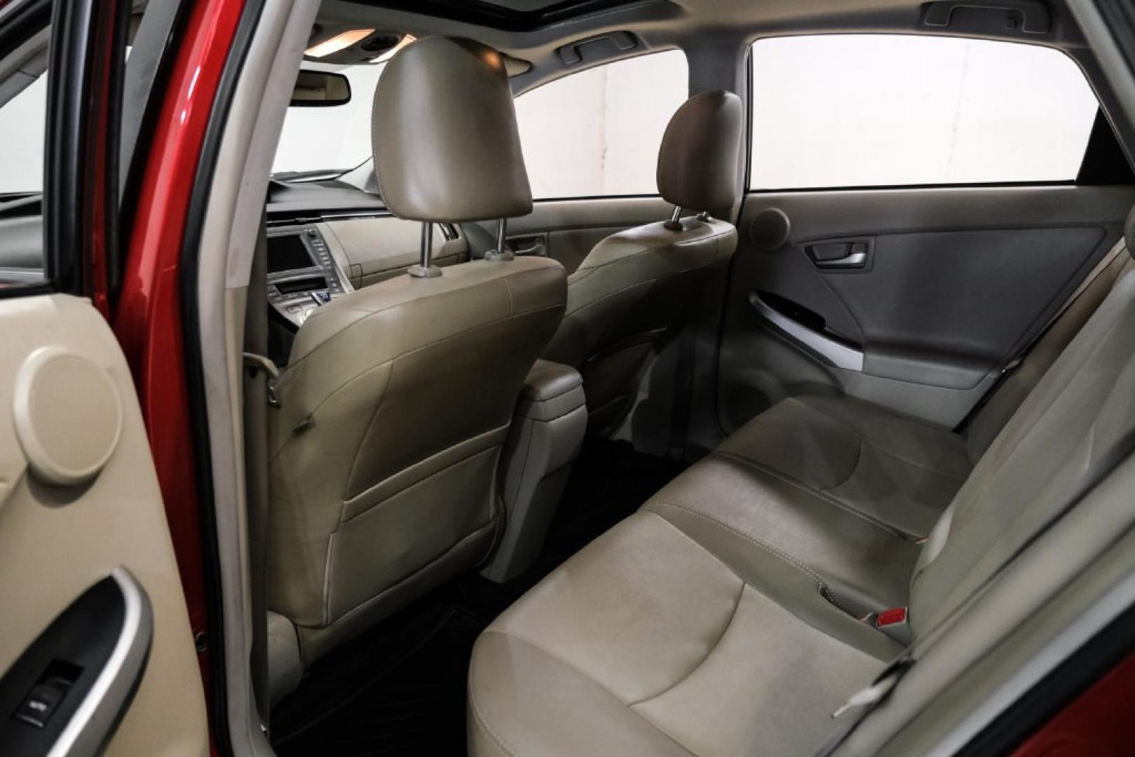 2012 Barcelona Red Metallic /Bisque Toyota Prius Four (JTDKN3DU9C1) with an 1.8L 4-Cylinder DOHC 16V VVT-i engine, CVT transmission, located at 15300 Midway Rd., Addison, TX, 75001, (972) 702-0011, 32.958321, -96.838074- Photo#35