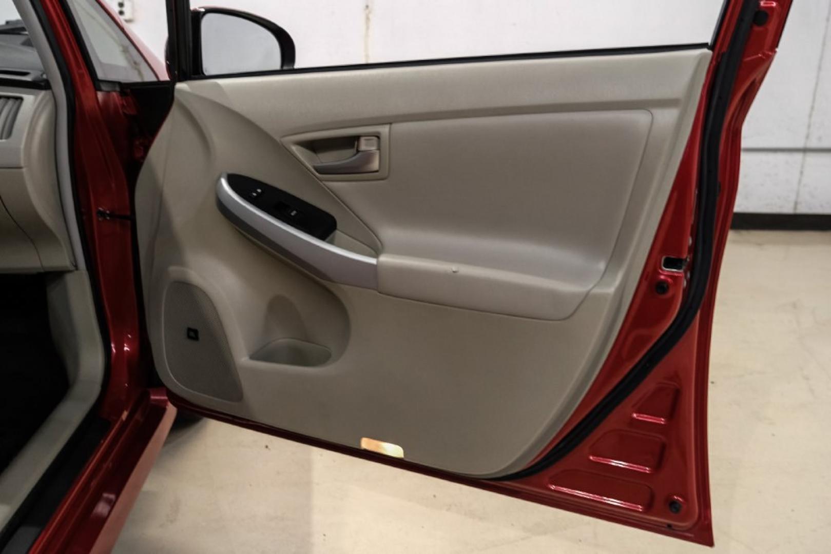 2012 Barcelona Red Metallic /Bisque Toyota Prius Four (JTDKN3DU9C1) with an 1.8L 4-Cylinder DOHC 16V VVT-i engine, CVT transmission, located at 15300 Midway Rd., Addison, TX, 75001, (972) 702-0011, 32.958321, -96.838074- Photo#38